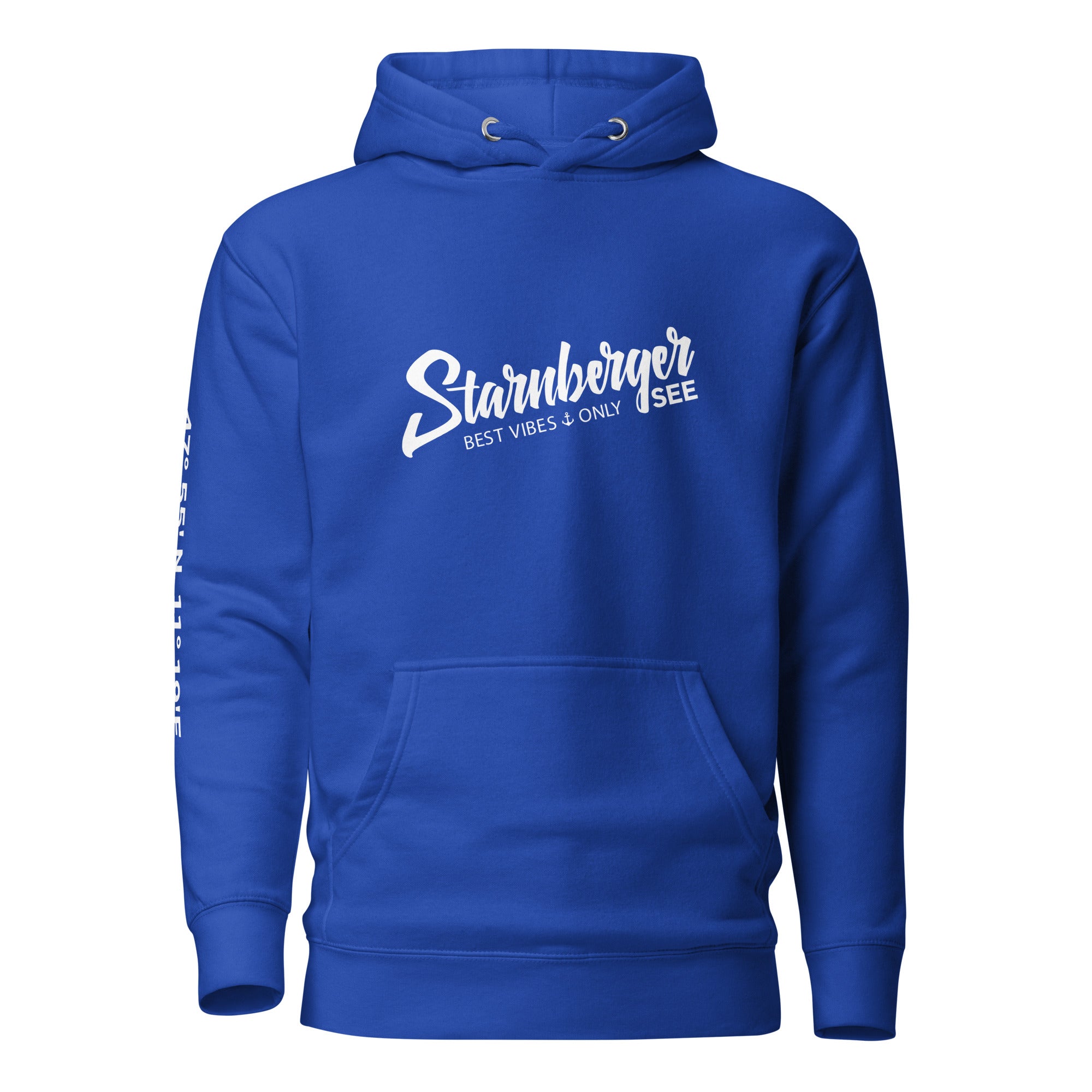 Starnberger See Hoodie Blau – Starnberger See Kapuzenpullover inspiriert von Starnberg & Starnberger See in Bayern