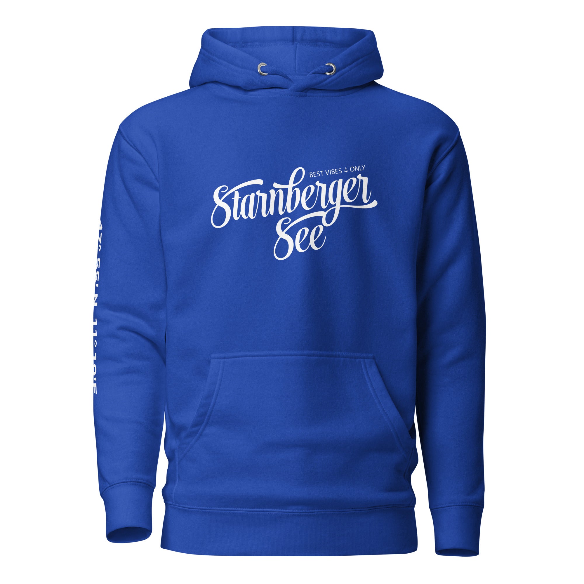 Starnberger See Hoodie Unisex Blau – nachhaltige Streetwear inspiriert vom Starnberger See & Tutzing im Fünfseenland