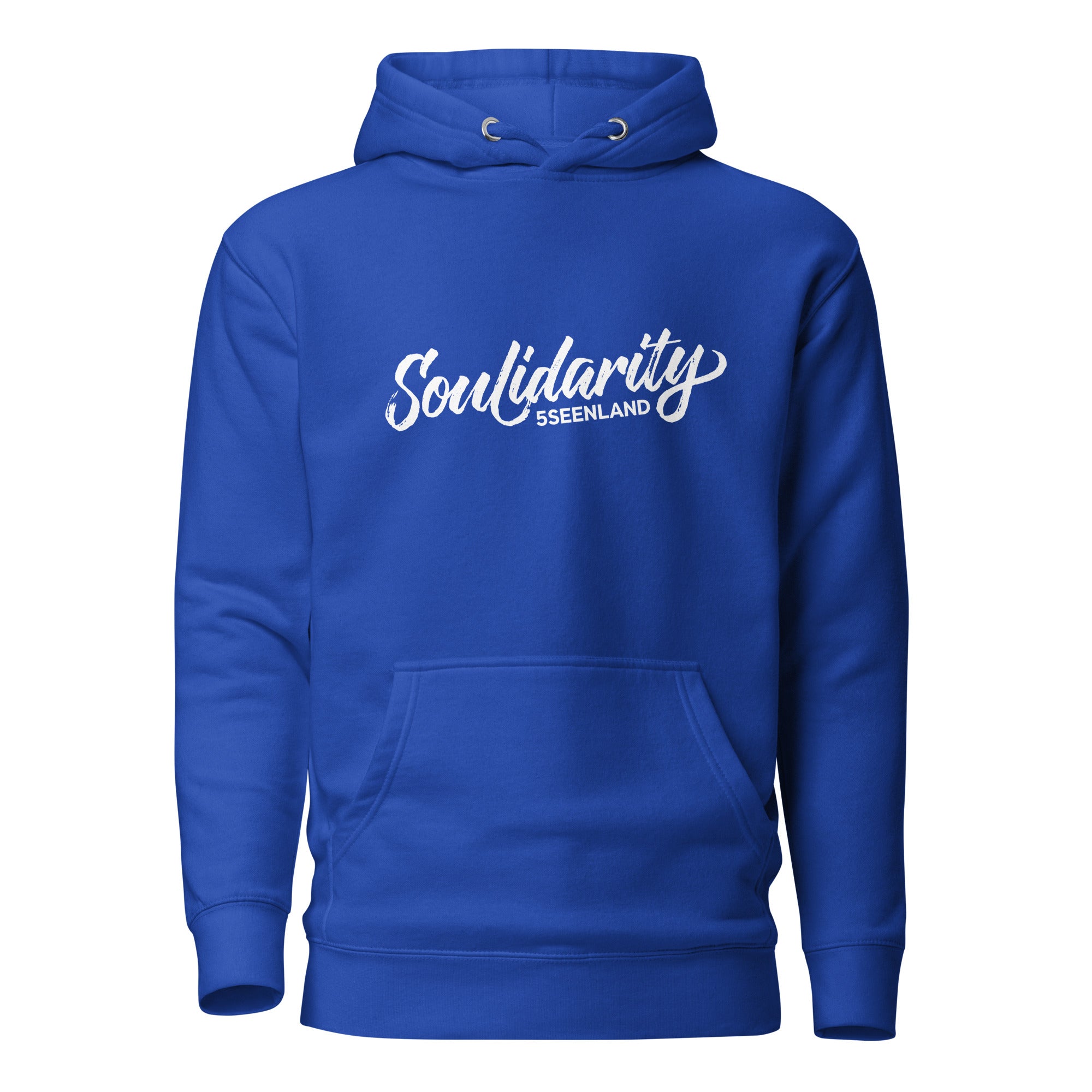 Soulidarity Hoodie Unisex Blau – nachhaltige Mode inspiriert vom Wörthsee & Pilsensee im Fünfseenland