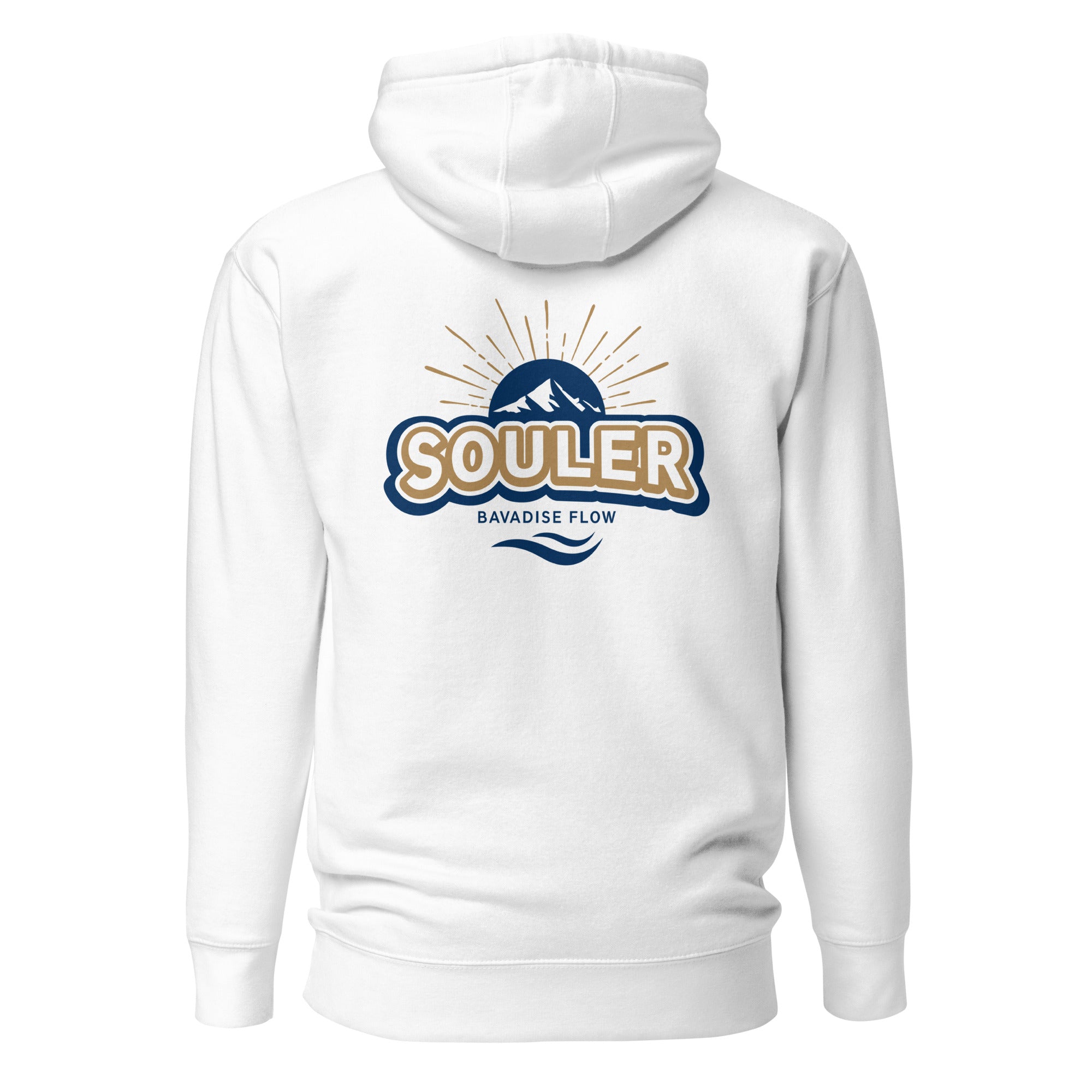 Souler Hoodie Unisex weiß – See Mode vom Modelabel & Streetwear inspiriert vom Ammersee & Starnberger See in Bayern