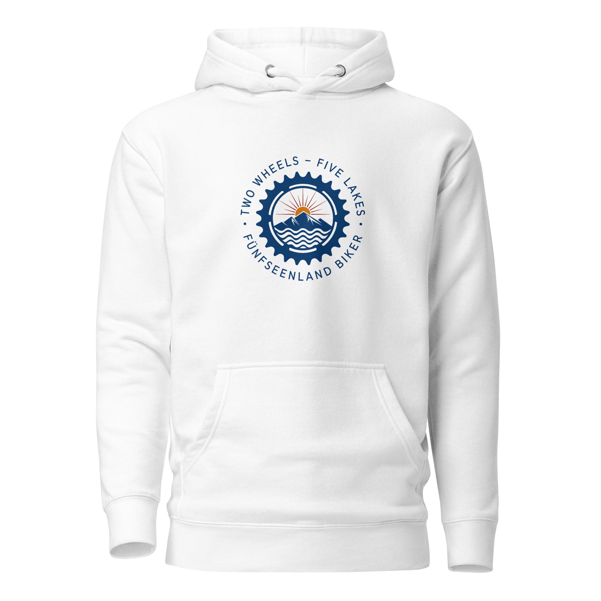 Mountainbike Hoodie Unisex inspiriert von Biken, E-Biken, Radln am Ammersee, Starnberger See, Wörthsee, Pilsensee, Weßling