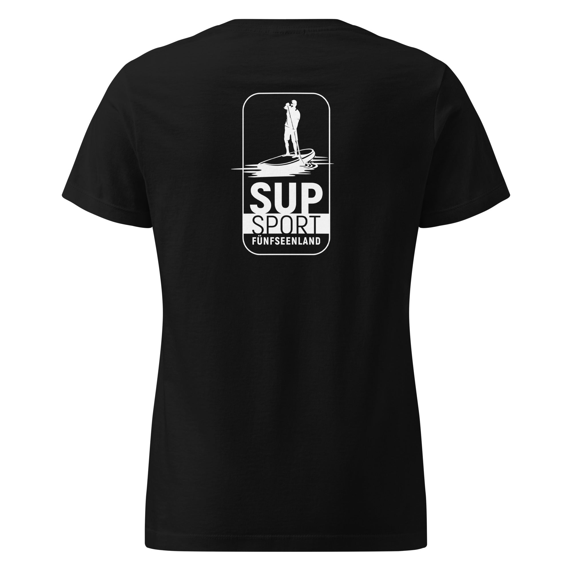 SUP Surfen Damen T-Shirt – Stand-Up-Paddling, inspiriert vom SUPen am Ammersee, Starnberger See, Wörthsee, Pilsensee, Weßling