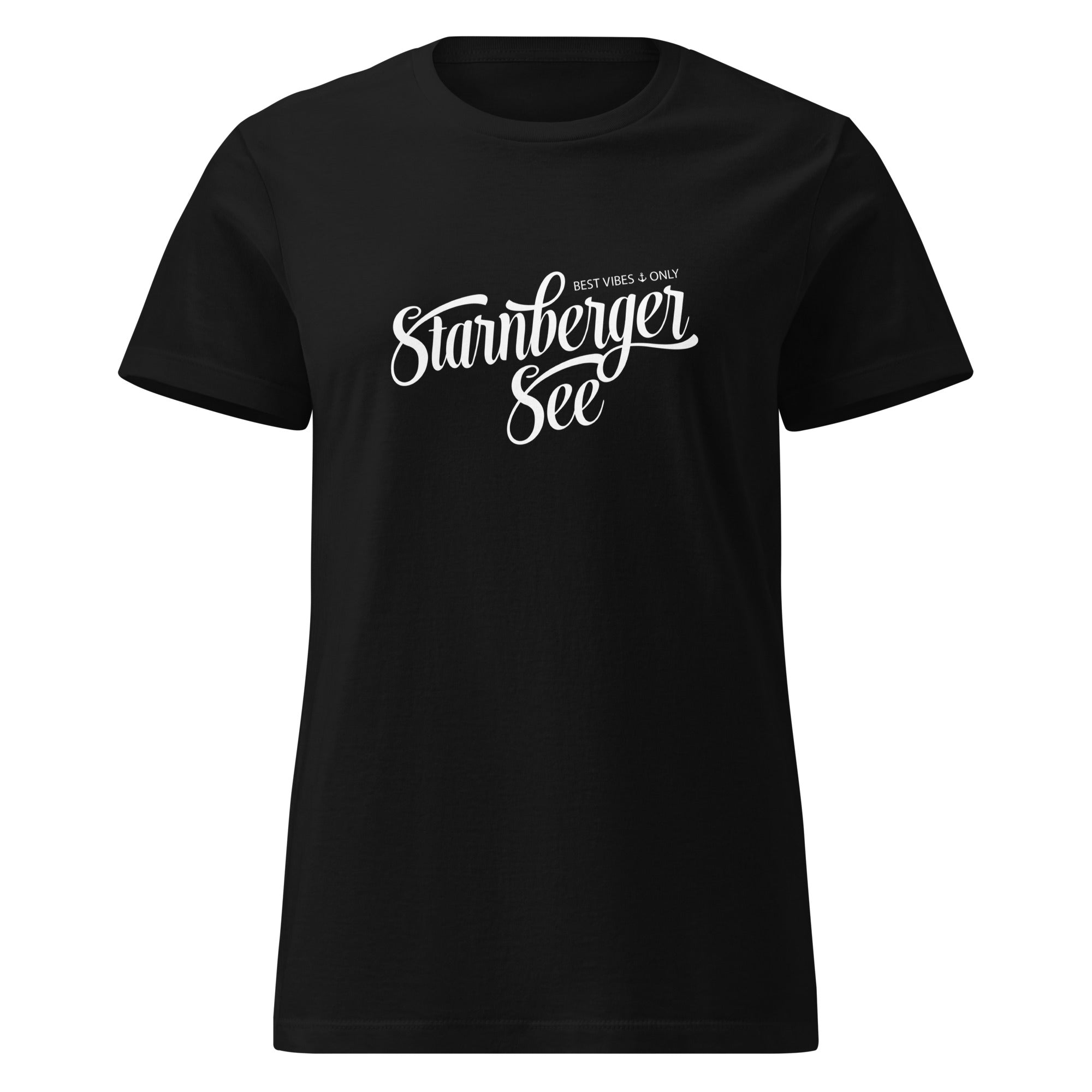 Starnberger See Shirt Damen Schwarz – klassisch & stilvoll, perfekt für Abende am Seeufer in Starnberg