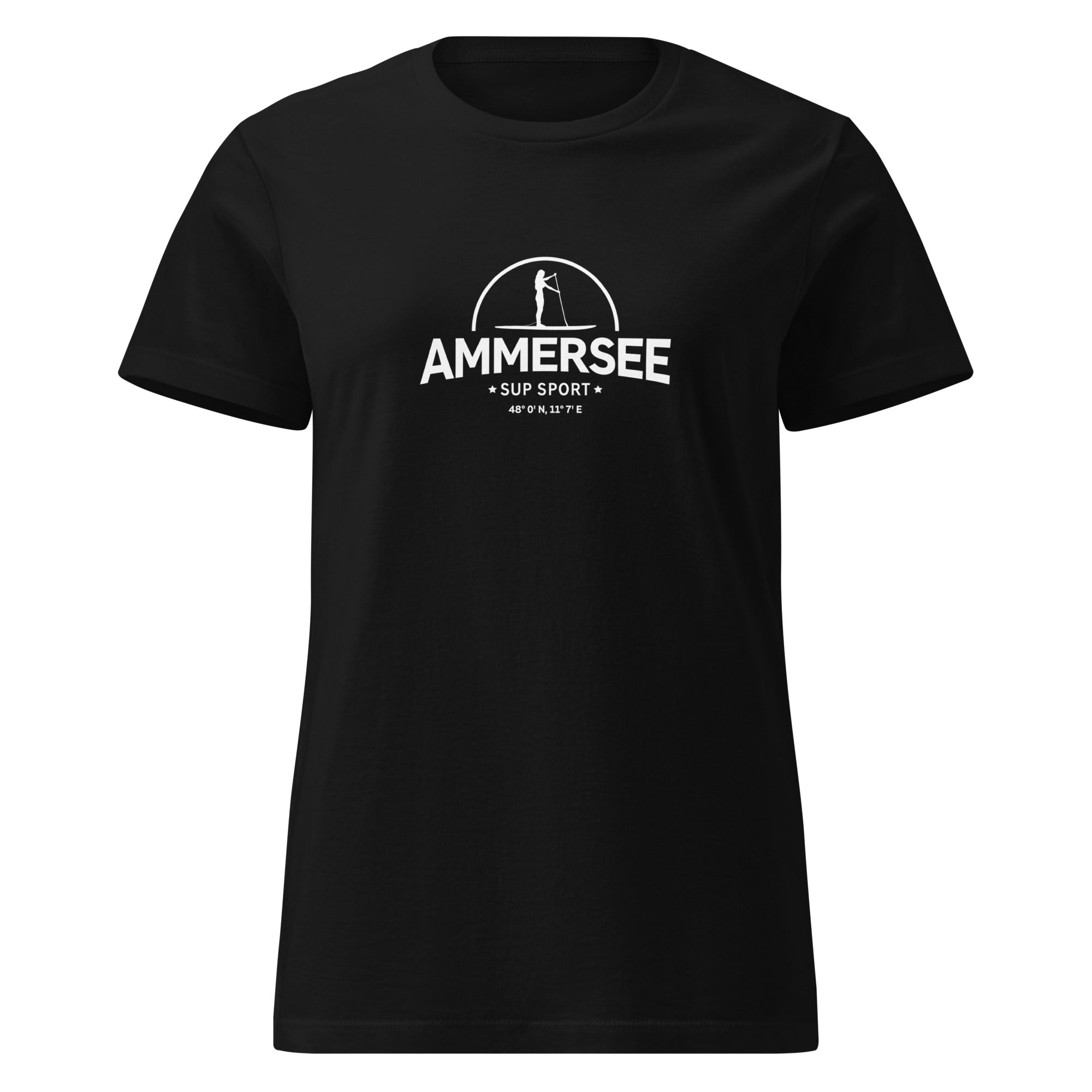 Ammersee Damen T-Shirt – SUP, Stand-Up-Paddle Shirt für Frauen inspiriert vom SUP Boarden am Ammersee im Fünfseenland.