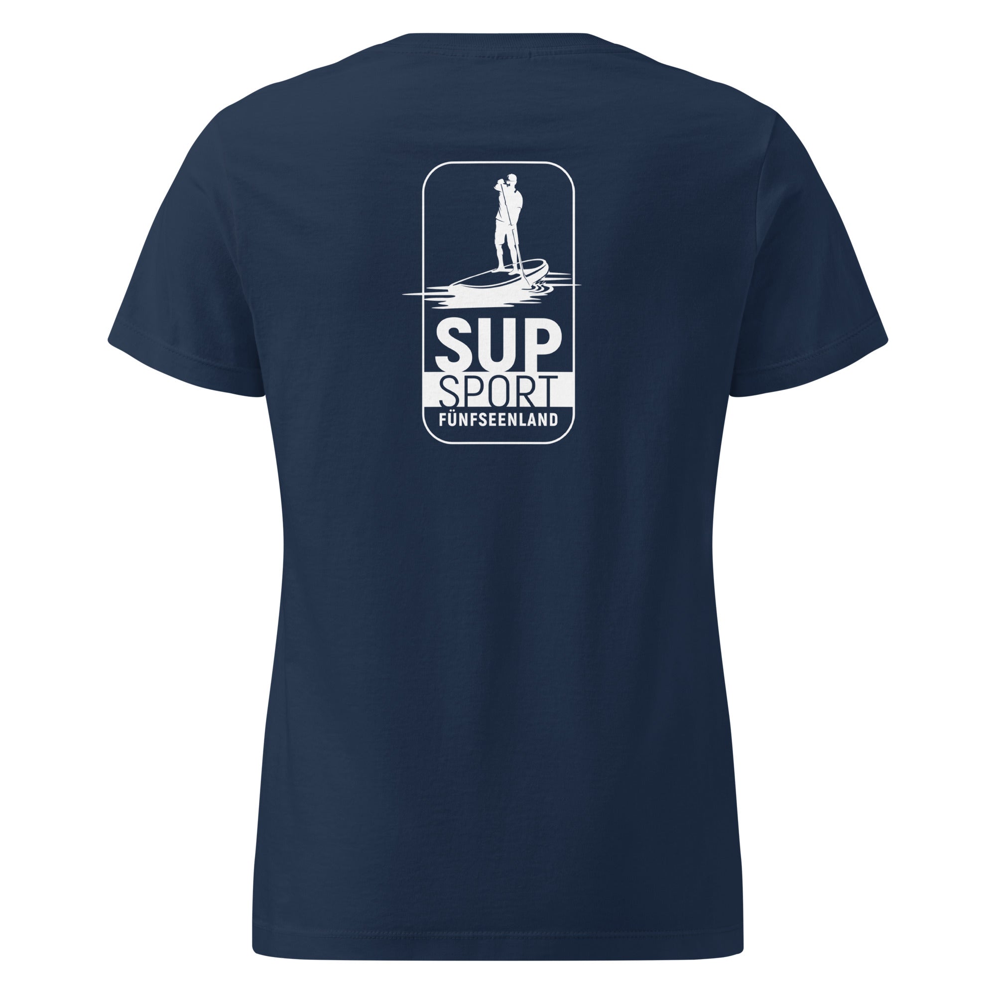 SUP Surfen Damen T-Shirt – Stand-Up-Paddling, inspiriert vom SUPen am Ammersee, Starnberger See, Wörthsee, Pilsensee, Weßling