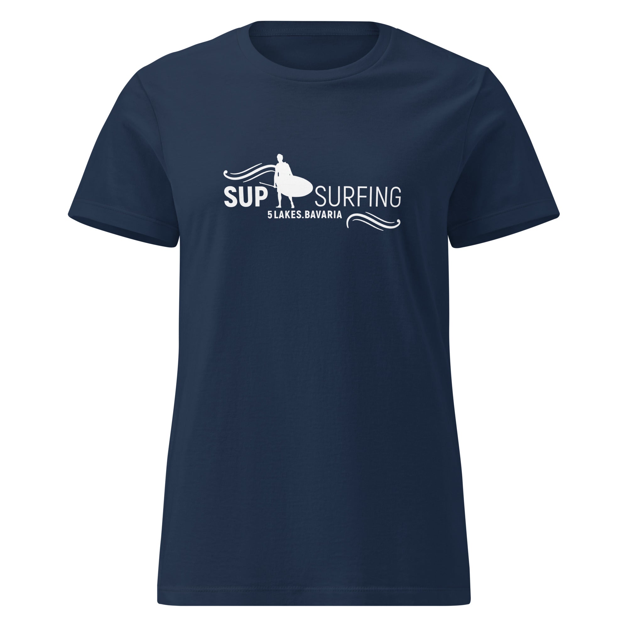 SUP Surfen T-Shirt Damen – inspiriert vom Stand-Up-Paddling am Ammersee, Starnberger See, Wörthsee, Pilsensee, Weßlinger See