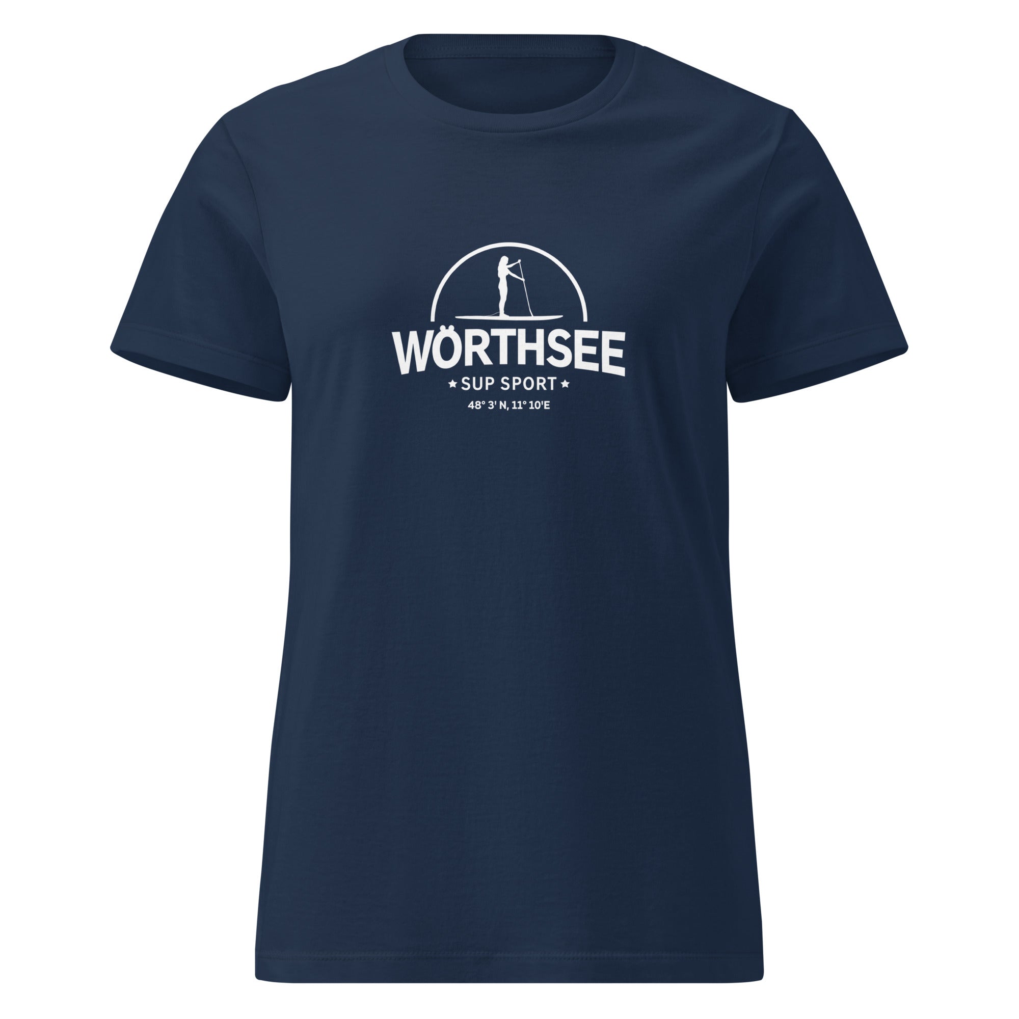SUP Wörthsee Damen T-Shirt – Stand-Up-Paddling, inspiriert vom SUP am Ammersee, Starnberger See, Wörthsee, Pilsensee, Weßling