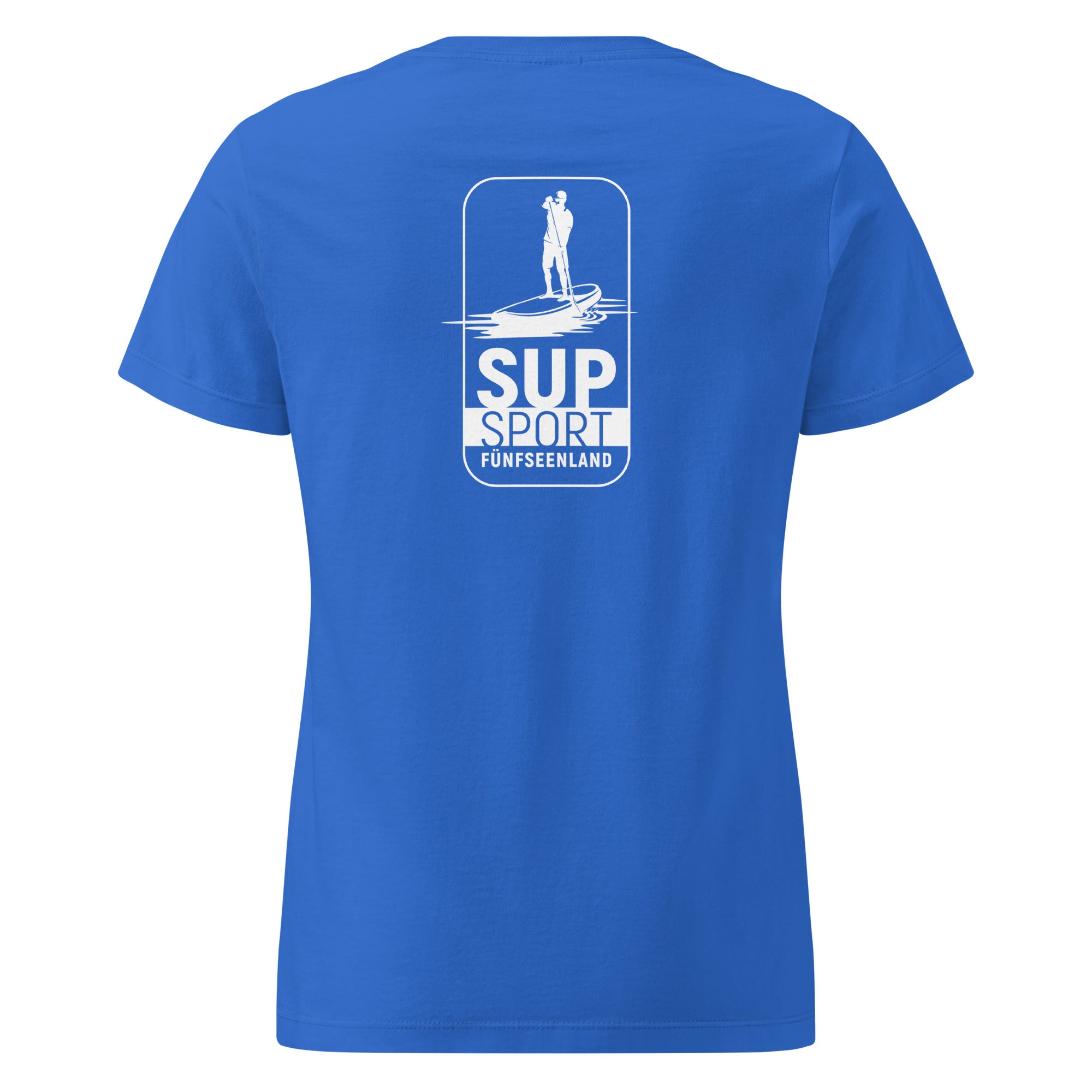SUP Surfen Damen T-Shirt – Stand-Up-Paddling, inspiriert vom SUPen am Ammersee, Starnberger See, Wörthsee, Pilsensee, Weßling