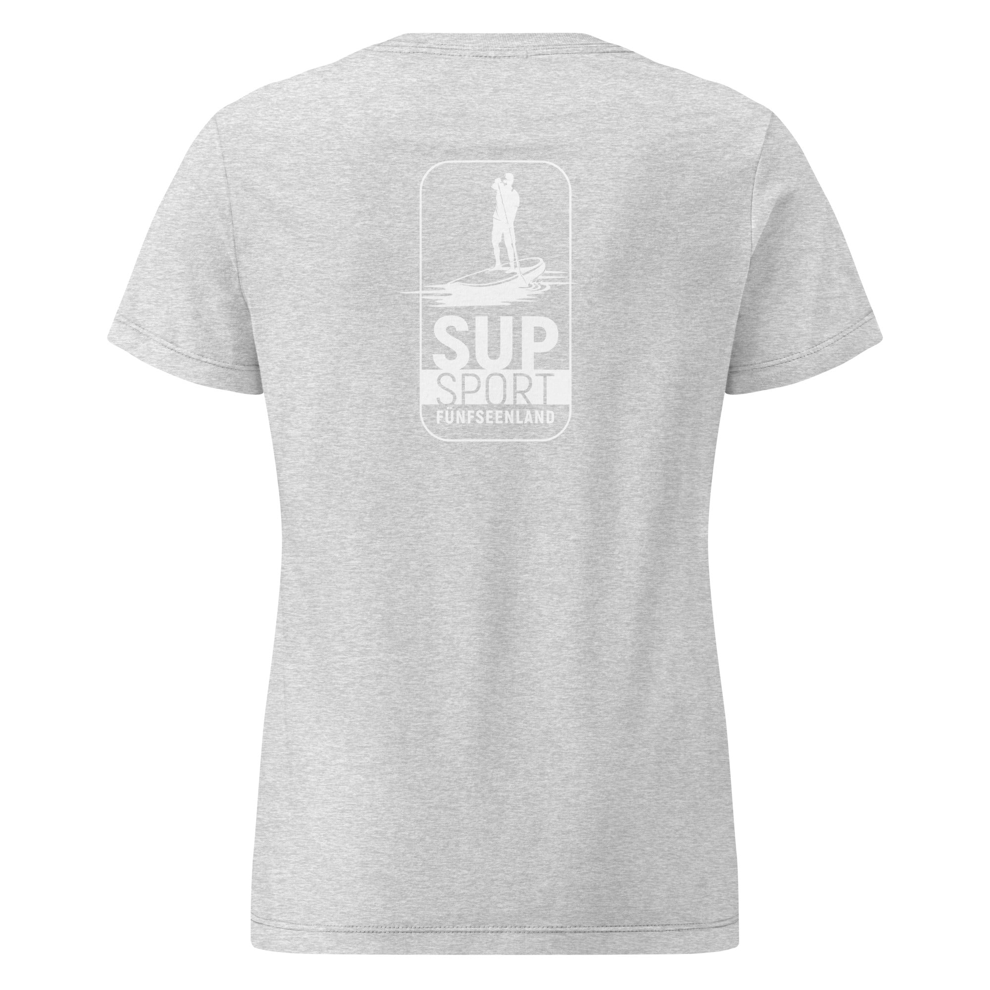 SUP Surfen Damen T-Shirt – Stand-Up-Paddling, inspiriert vom SUPen am Ammersee, Starnberger See, Wörthsee, Pilsensee, Weßling