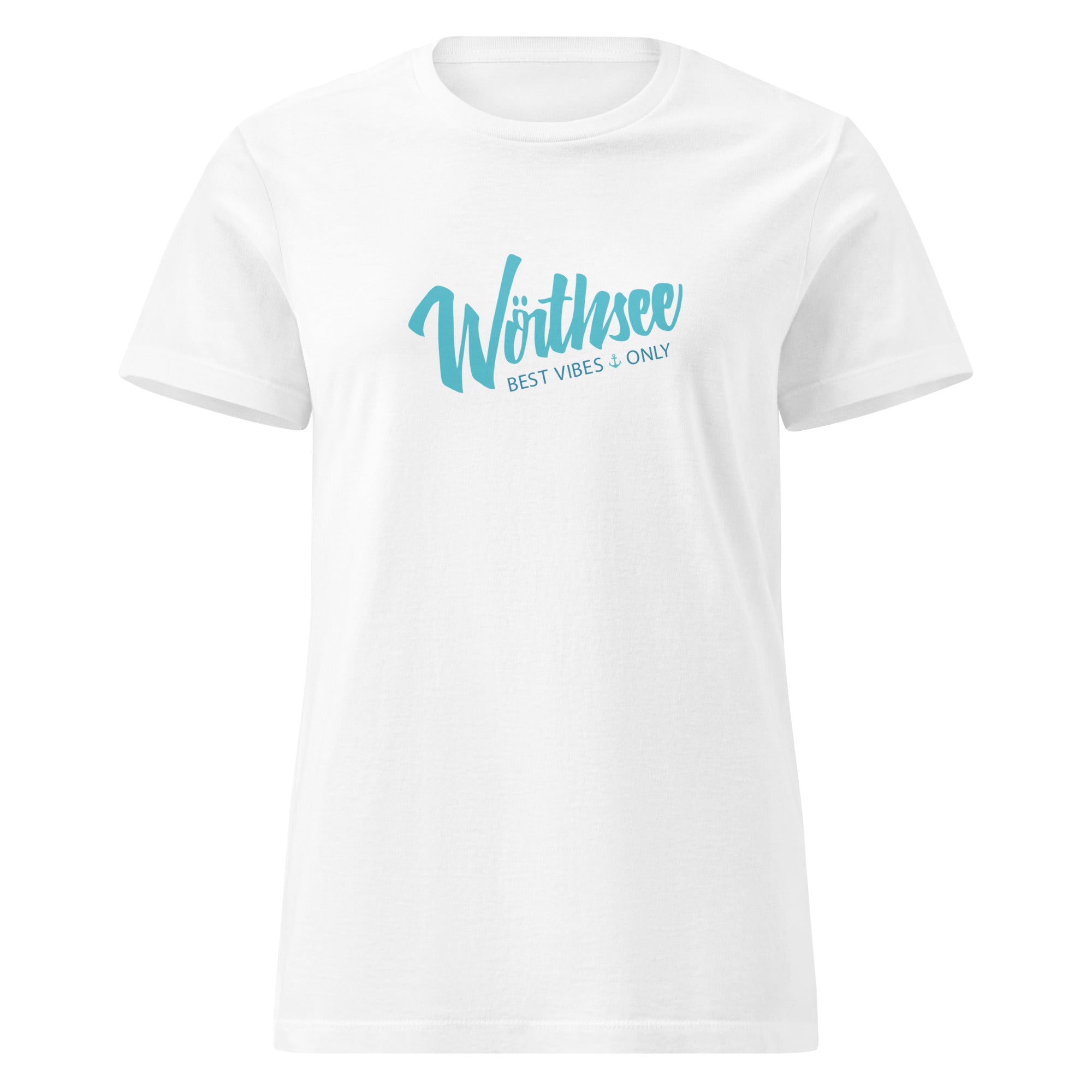 Wörthsee T-Shirt Damen – Best Vibes Only, Vorderseite, inspiriert vom Lebensgefühl am Wörthsee und Steinebach am Wörthsee