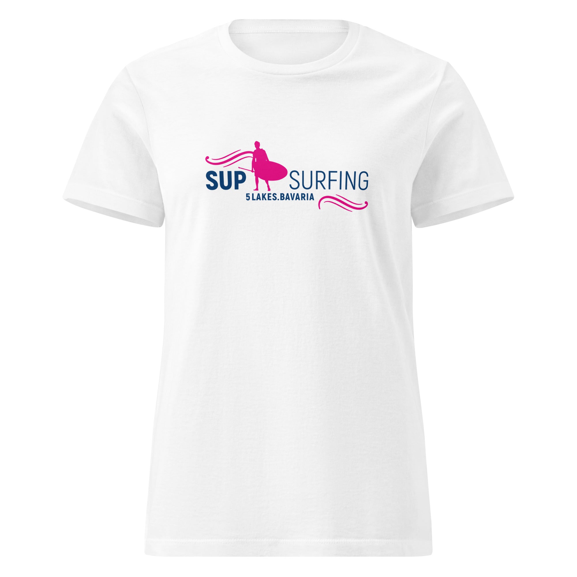 SUP Surfing T-Shirt Damen – Stand-Up-Paddling inspiriert vom Ammersee, Starnberger See, Wörthsee, Pilsensee, Weßlinger See