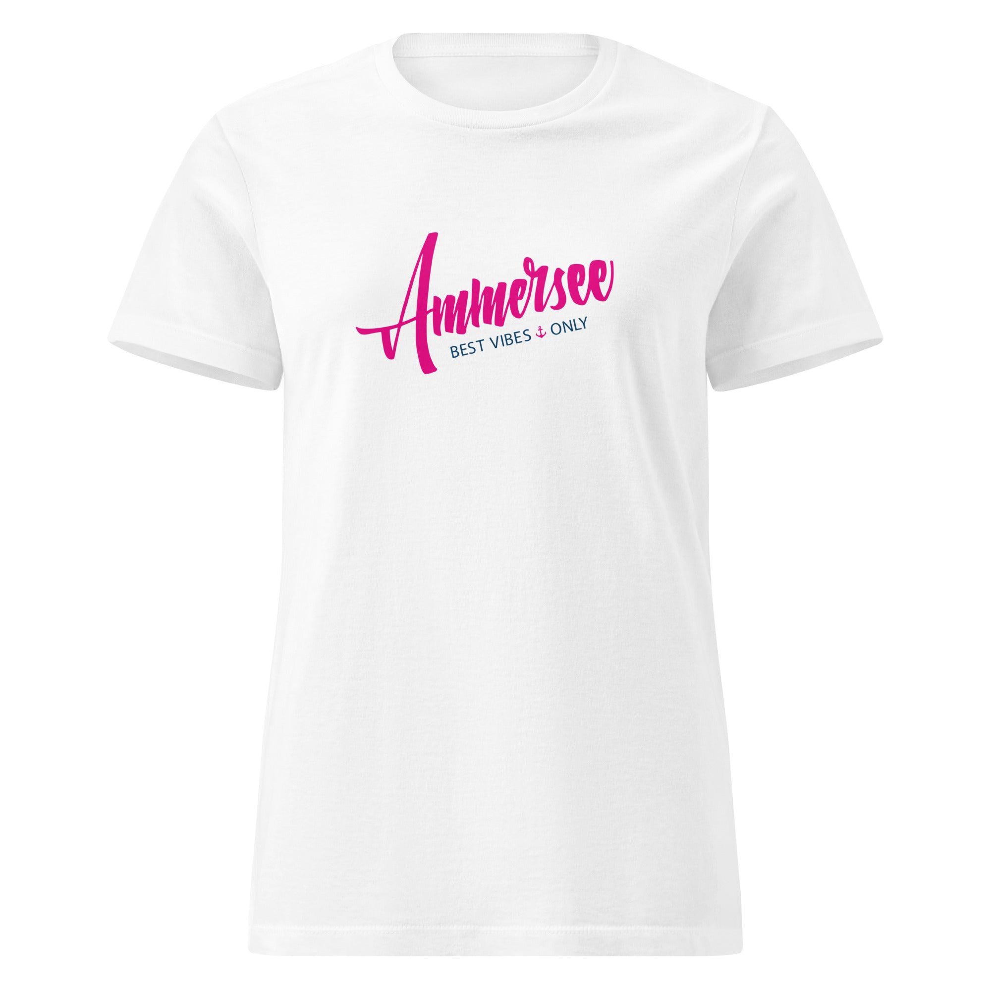 Ammersee T-Shirt Damen, Front, inspiriert vom Lebensgefühl am Ammersee, Schondorf am Ammersee, Herrsching, Inning, Andechs