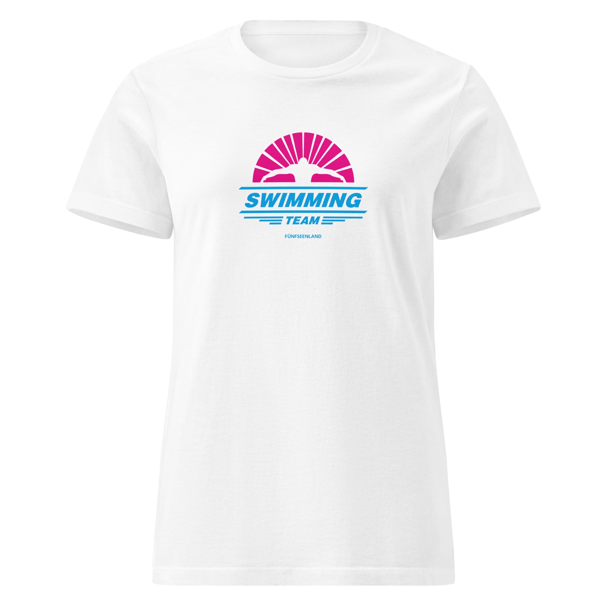 Schwimmen Damen T-Shirt – Schwimmsport, inspiriert vom Schwimmen am Ammersee, Starnberger See, Wörthsee, Pilsensee, Weßling