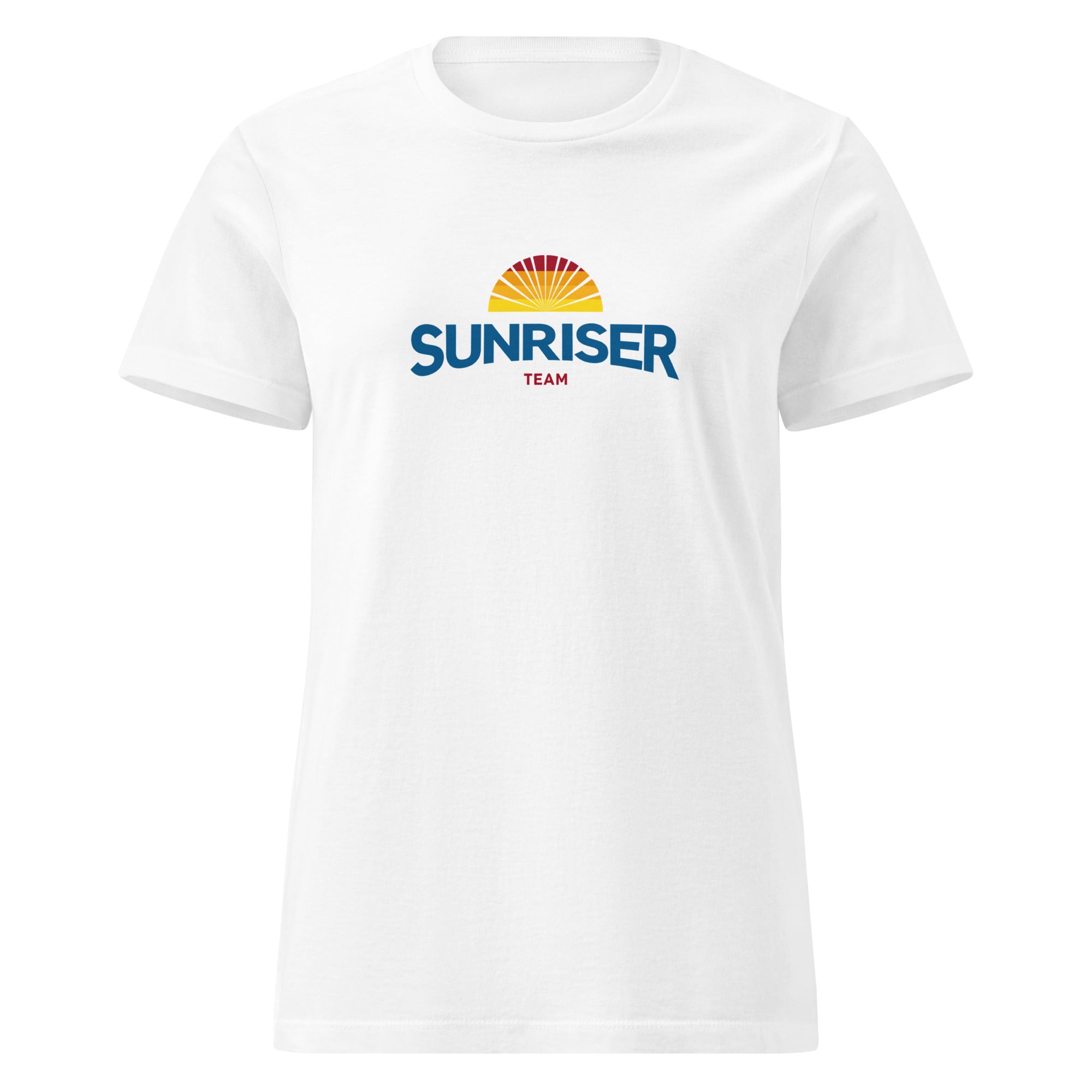 Das Sunriser Team T-Shirt Damen, inspiriert vom Sonnenaufgang am Ammersee Starnberger See, Wörthsee, Pilsensee & Fünfseenland