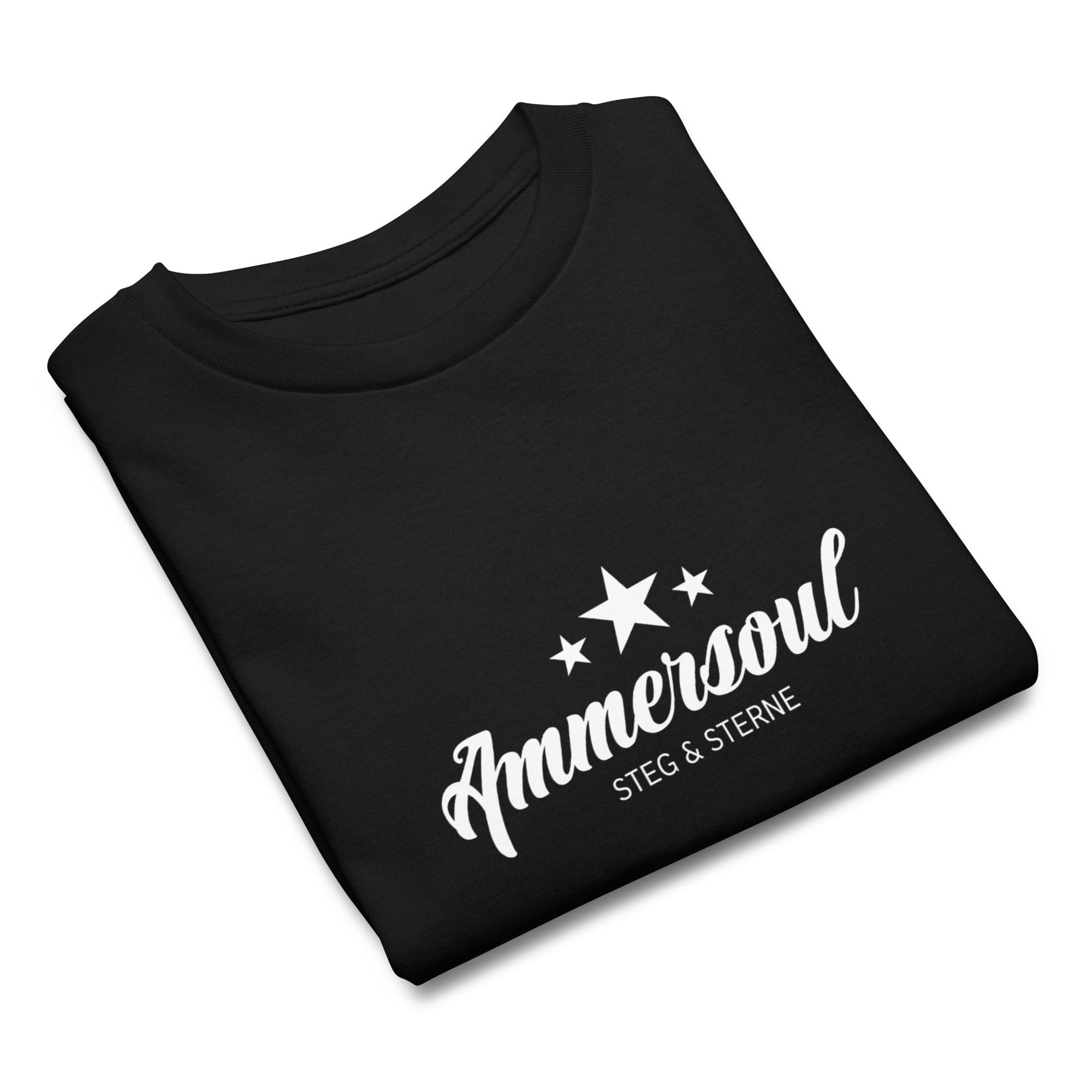 Ammersoul T-Shirt Teens Schwarz – Mode inspiriert von Pilsensee & Weßlinger See nahe Landsberg am Lech