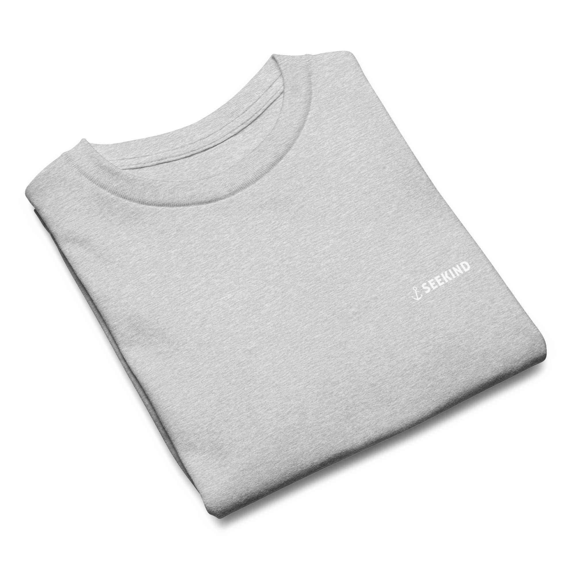 Hellgraues Seekind Teens T-Shirt nachhaltige Kleidung inspiriert von Ammersee Lifestyle und regionaler Jugendmode