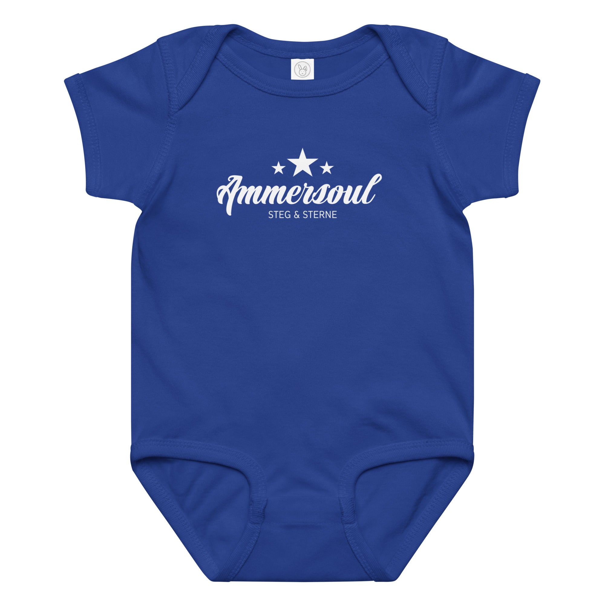 Ammersoul Baby Body Blau für Jungen – nachhaltige Baby Mode und Babykleidung für Jungs aus 100 % Baumwolle