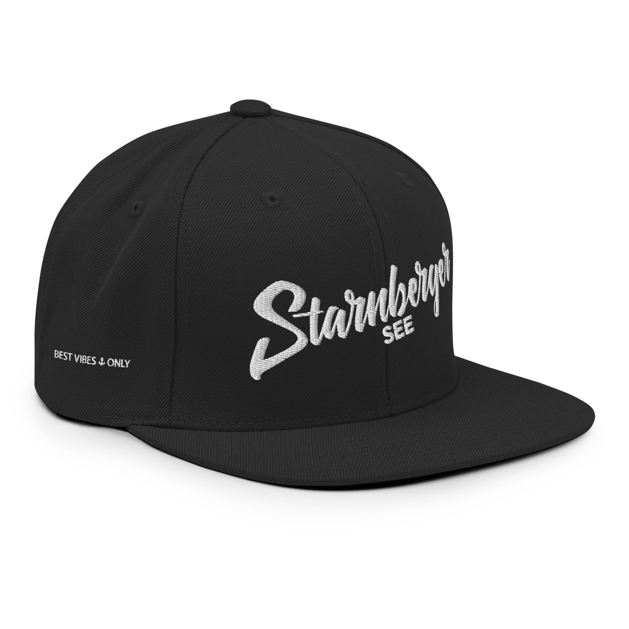 Starnberger See Cap, Schwarz – urbane Streetwear inspiriert von Kempfenhausen & Berg am Starnberger See