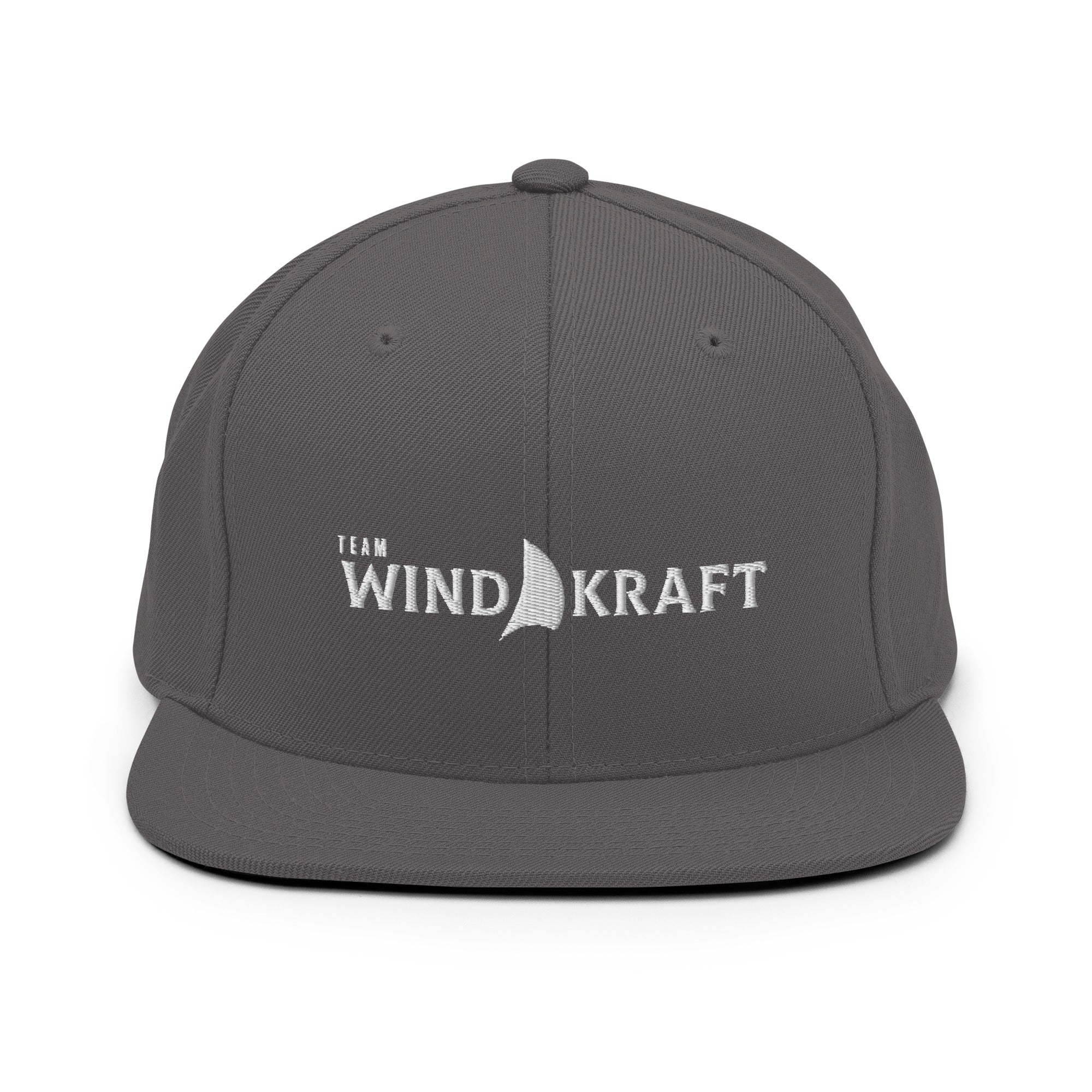 Windkraft Segeln Cap Grau – nautisches Design inspiriert vom Pilsensee & Region Ammersee, Cap für Segeln & Streetwear
