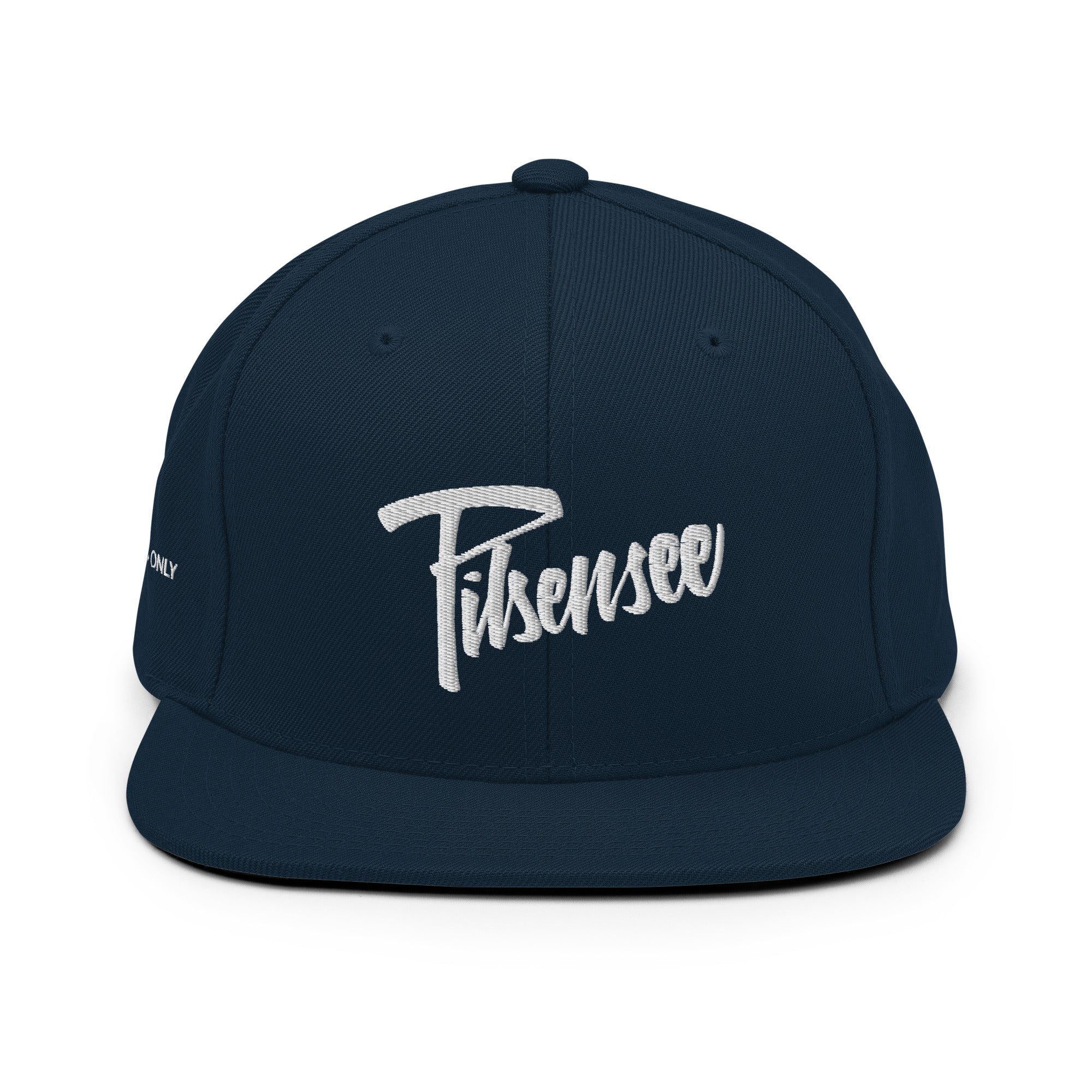 Pilsensee Cap, Blau, Detail, Streetwear Accessoire vom Pilsensee aus dem Fünfseenland in Bayern