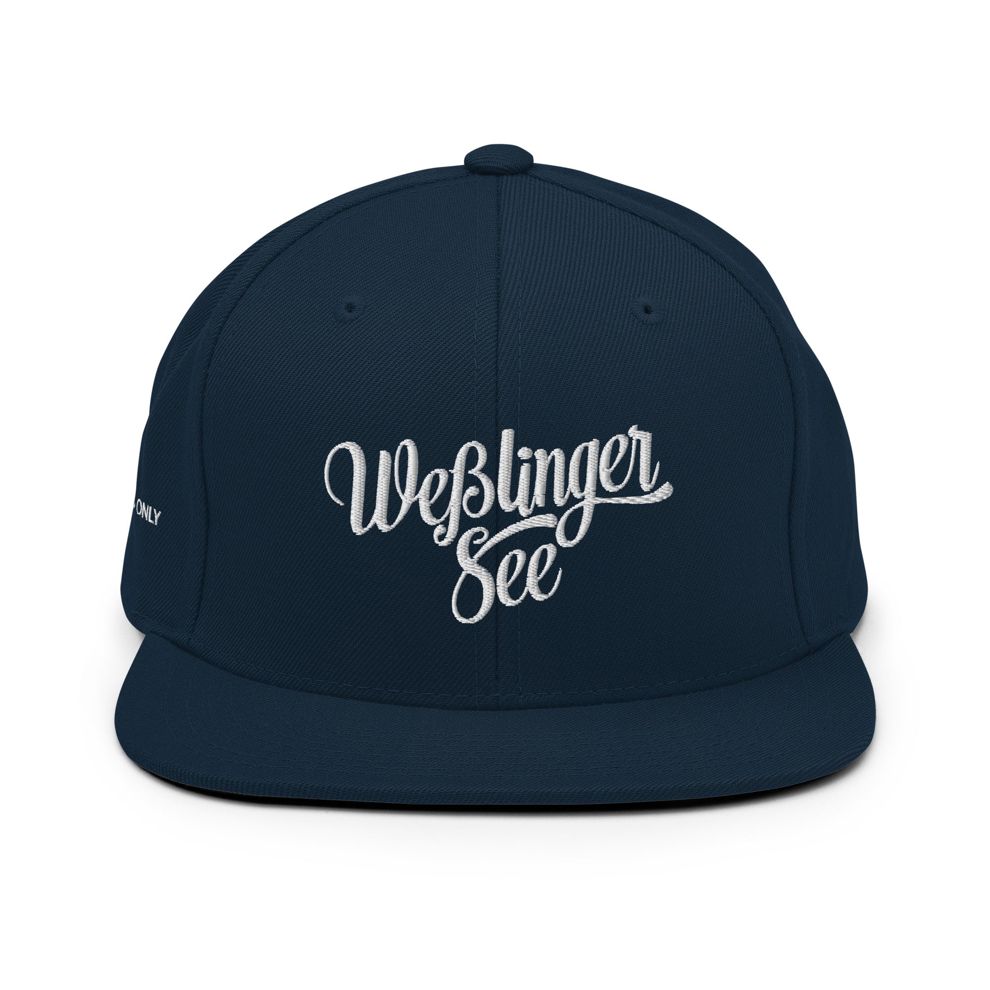 Wesslinger See Cap Navy – Detail Schirmunterseite grün inspiriert vom Weßling, Delling & Neuhochstadt im Fünfseenland