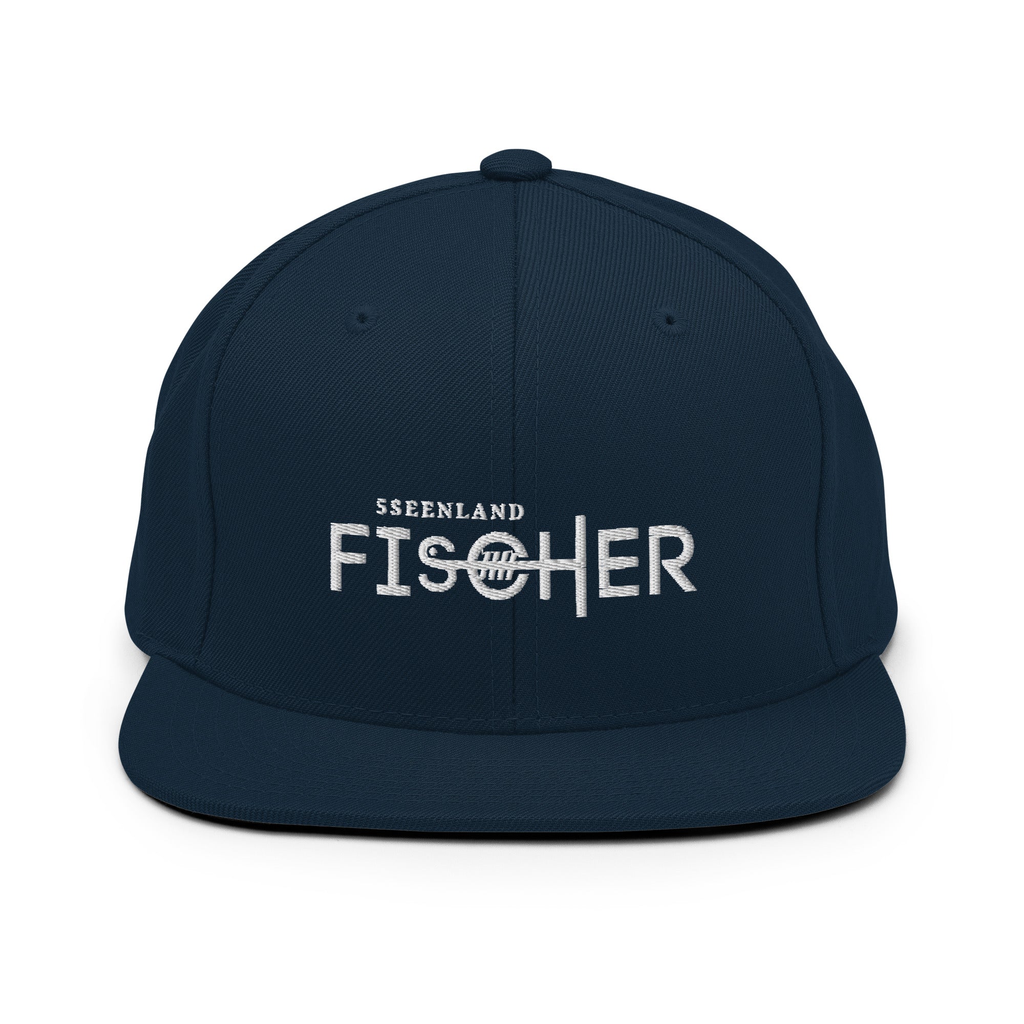 Snapback Cap Fischer Dunkelblau – Frontansicht inspiriert vom Starnberger See & München Lifestyle, Ammersoul 5Seen Style