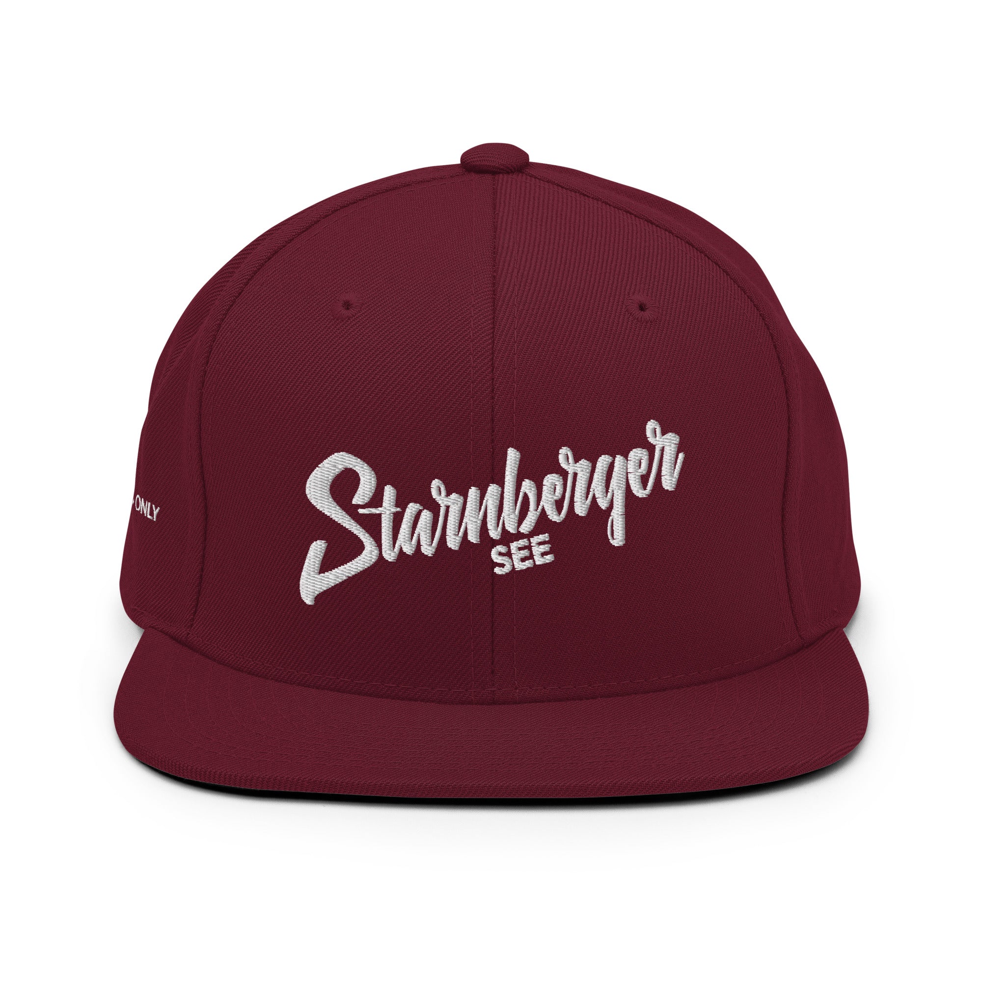 Starnberger See Cap, Bordeaux – Freizeit Accessoire inspiriert von Starnberg Stadt & Söcking am Starnberger See