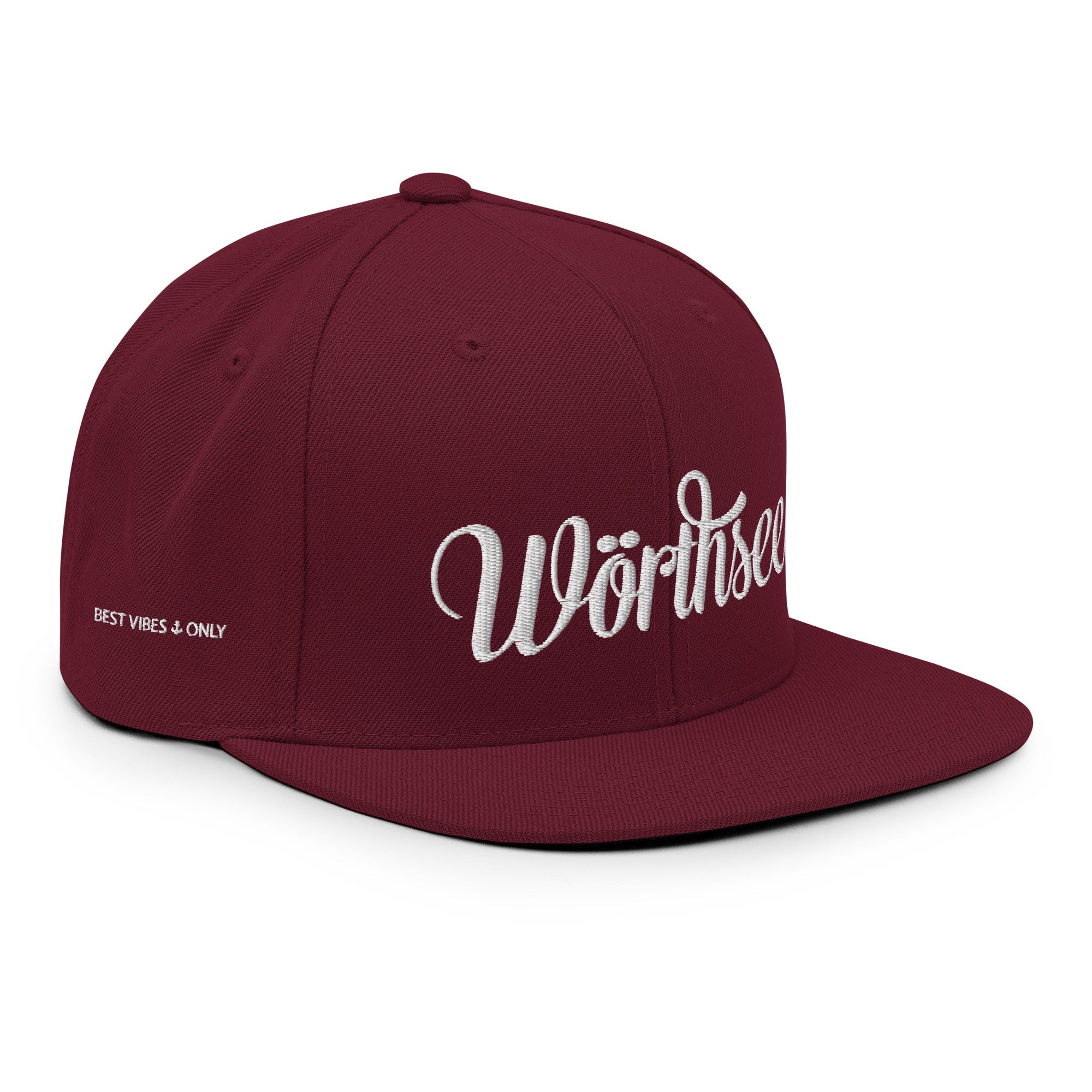 Wörthsee Cap Bordeaux – klassischer Frontlook inspiriert von Wörthsee-Vibes & Bachern am Wörthsee im Fünfseenland