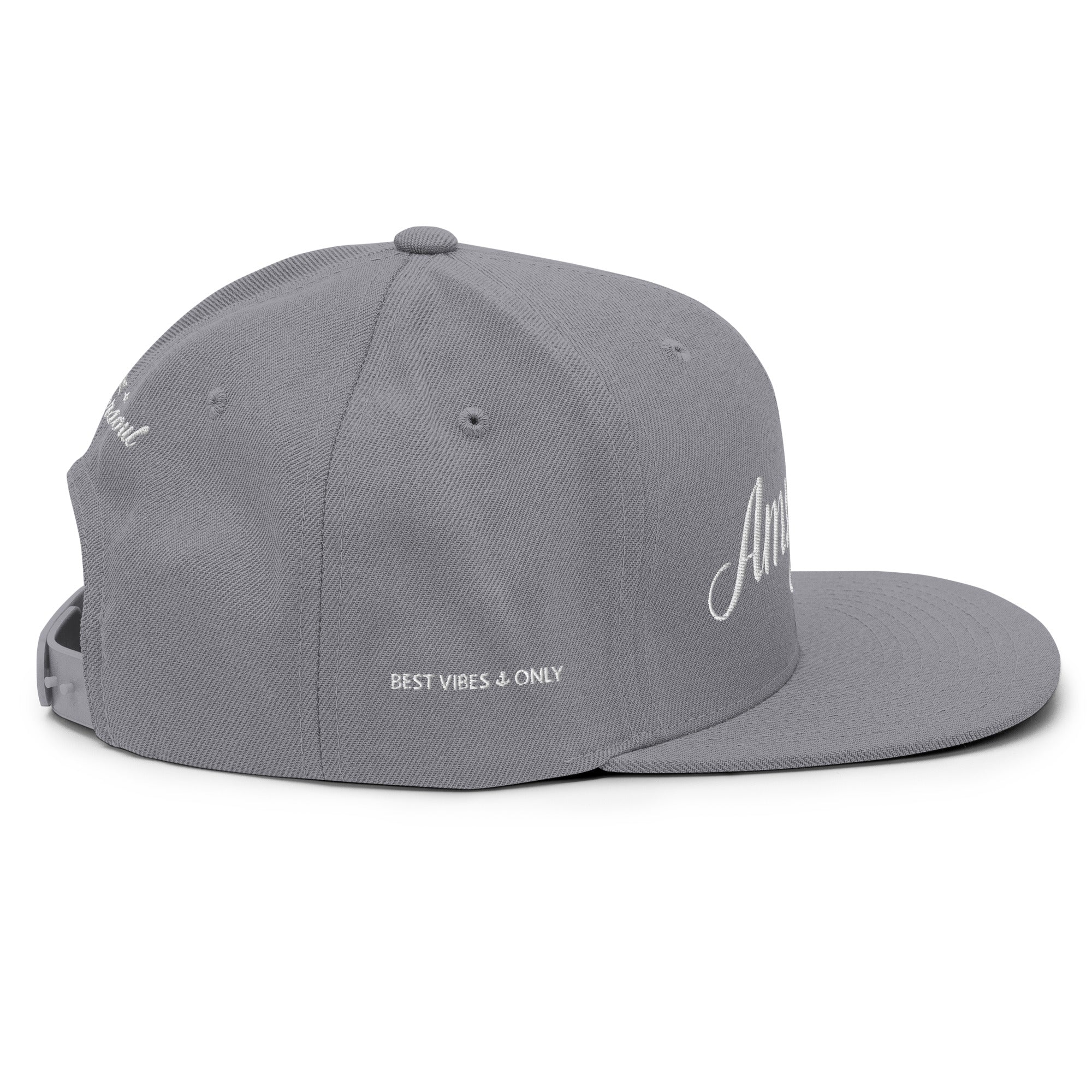 Ammersee Cap – Best Vibes Only, unisex, hellgrau Ammersee Cap, hellgraues Ammersee Cap Herren & Damen aus Eching