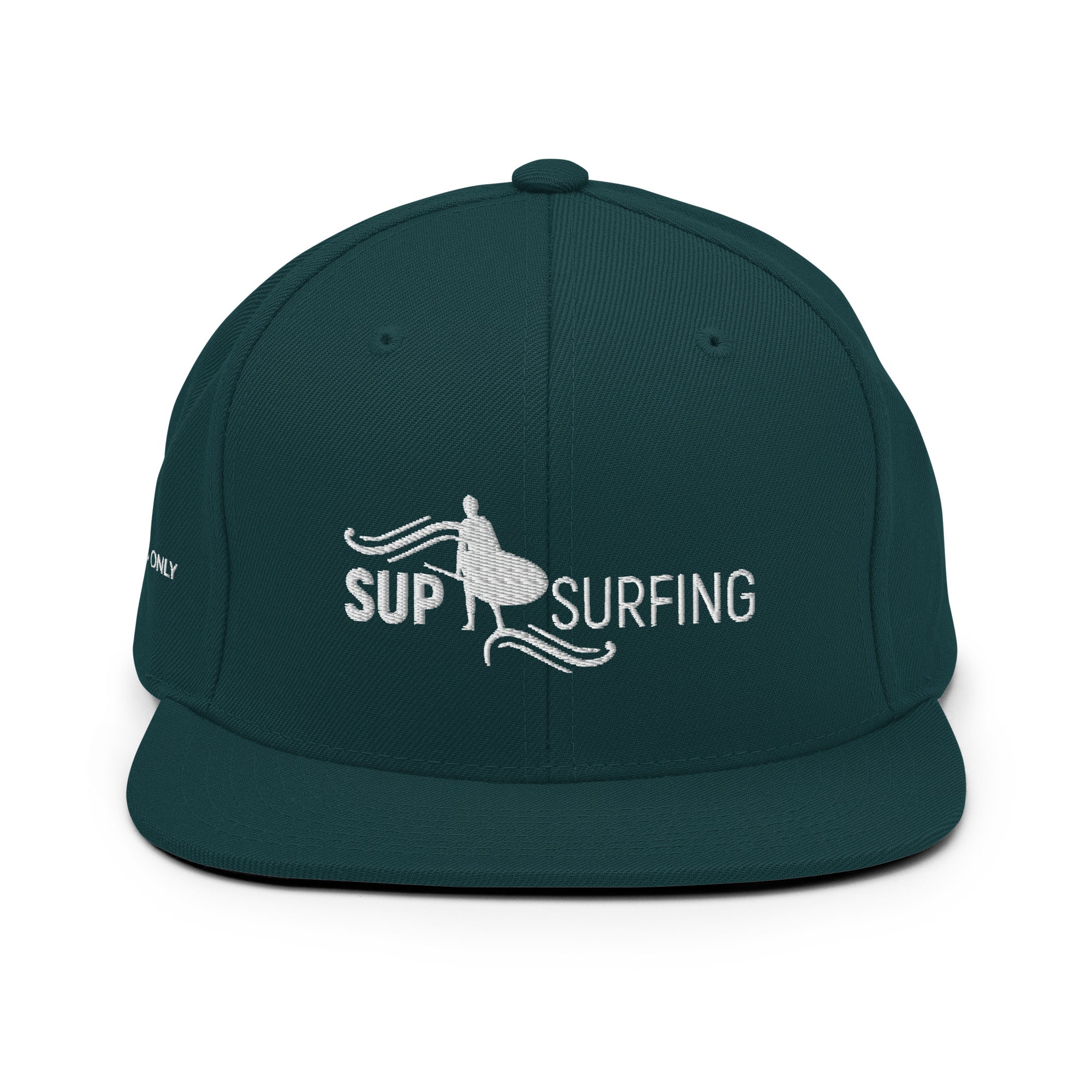 SUP Surfing Snapback Cap Grün – Detail Schirmunterseite grün inspiriert vom Pilsensee & SUP Surfen in Augsburg & München