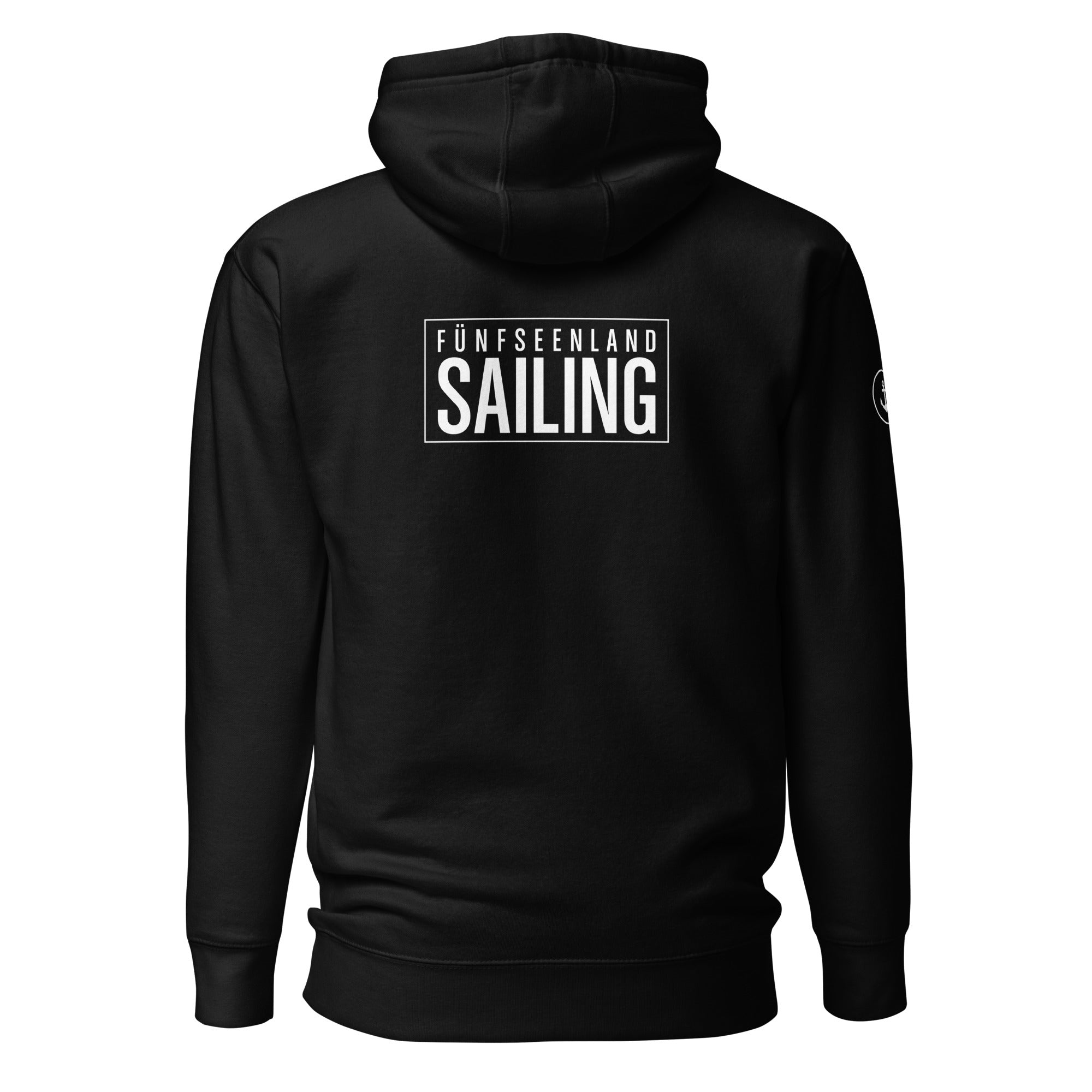 Fünfseenland Segeln Hoodie, Kapuzenpullover für Segler inspiriert vom Segeln am Ammersee, Starnberg, Pilsensee, Wörthsee