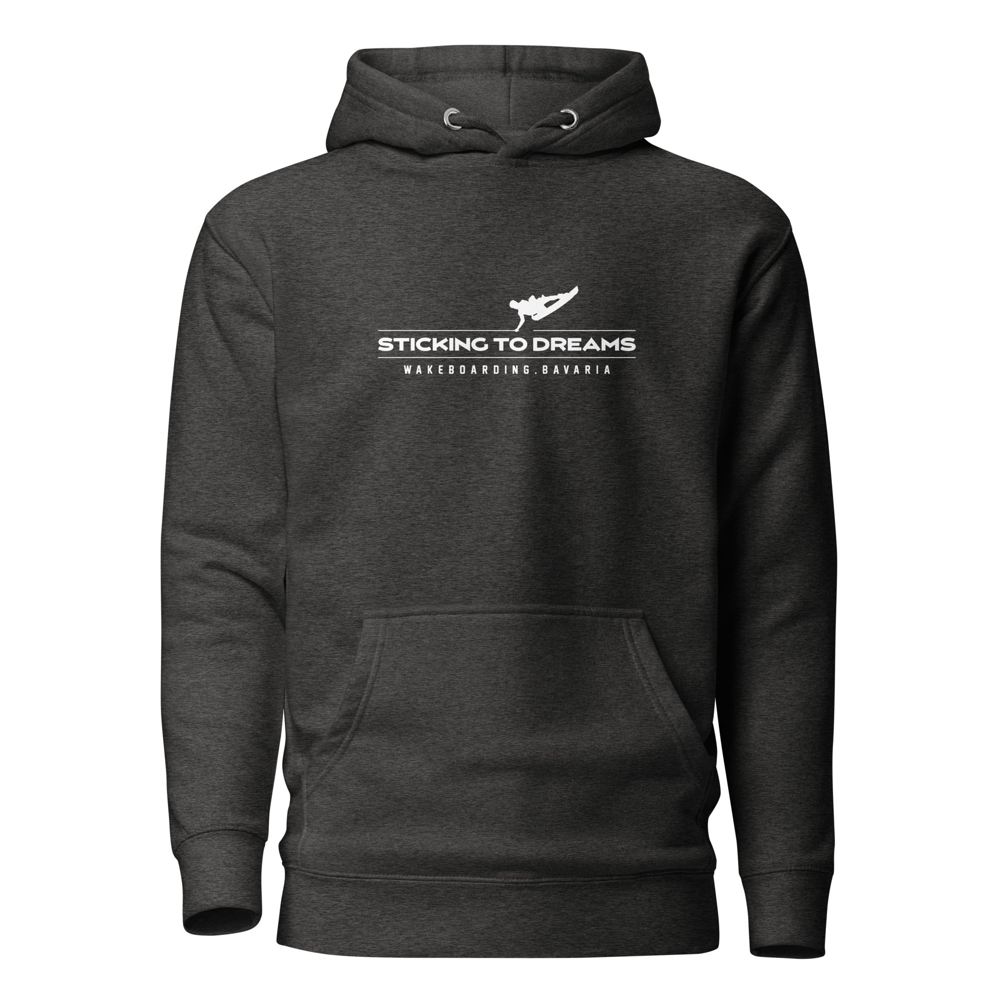 Wakeboarden Hoodie Unisex – Sticking to Dreams Wakeboarding inspiriert vom Wakeboarden am Ammersee, Starnberger See, Wörthsee