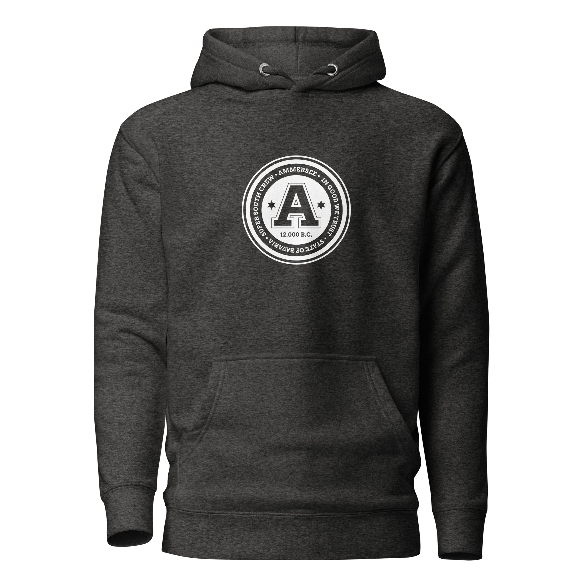 Der College Hoodie Unisex inspiriert vom Ammersee, Schondorf am Ammersee, Herrsching am Ammersee, Dießen am Ammersee, Utting