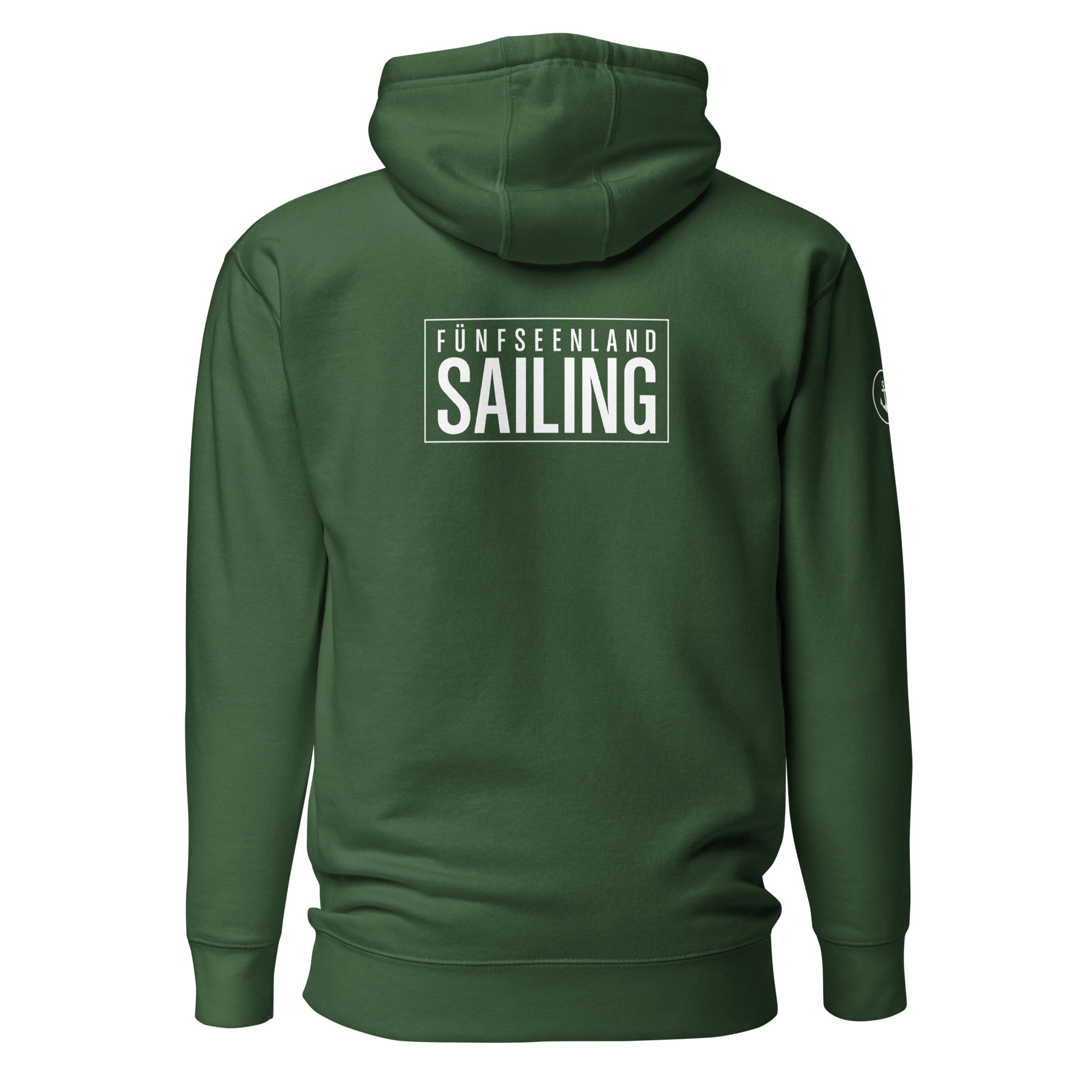 Fünfseenland Segeln Hoodie, Kapuzenpullover für Segler inspiriert vom Segeln am Ammersee, Starnberg, Pilsensee, Wörthsee