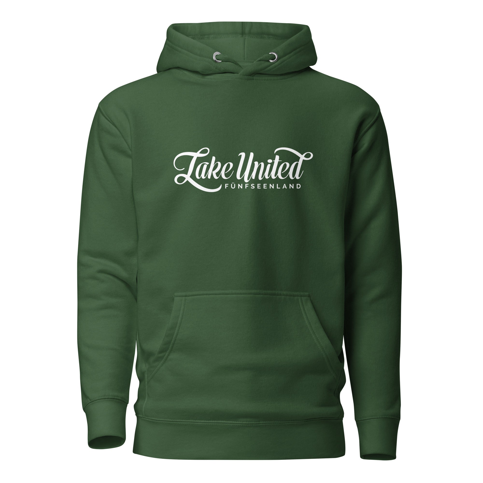 Ammersoul Lake United Hoodie Grün – nachhaltige Kleidung inspiriert von Fischen & Pähl nahe Ammersee im Fünfseenland