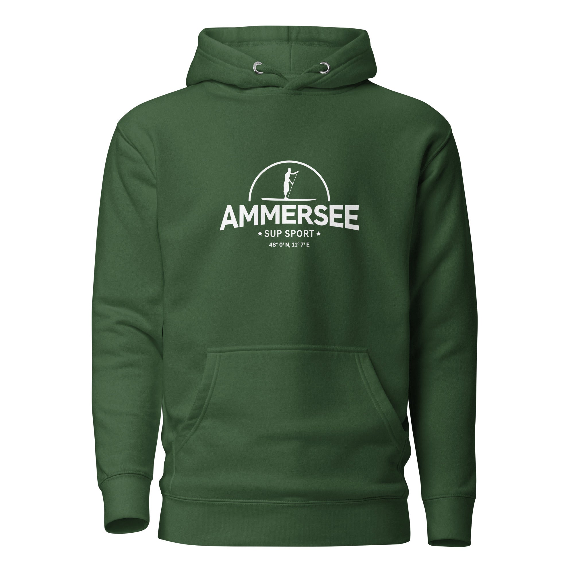 SUP Ammersee Herren Hoodie – Inspiriert vom Stand-Up-Paddling & SUP Boarden am Ammersee. Nachhaltig & perfekt für SUP