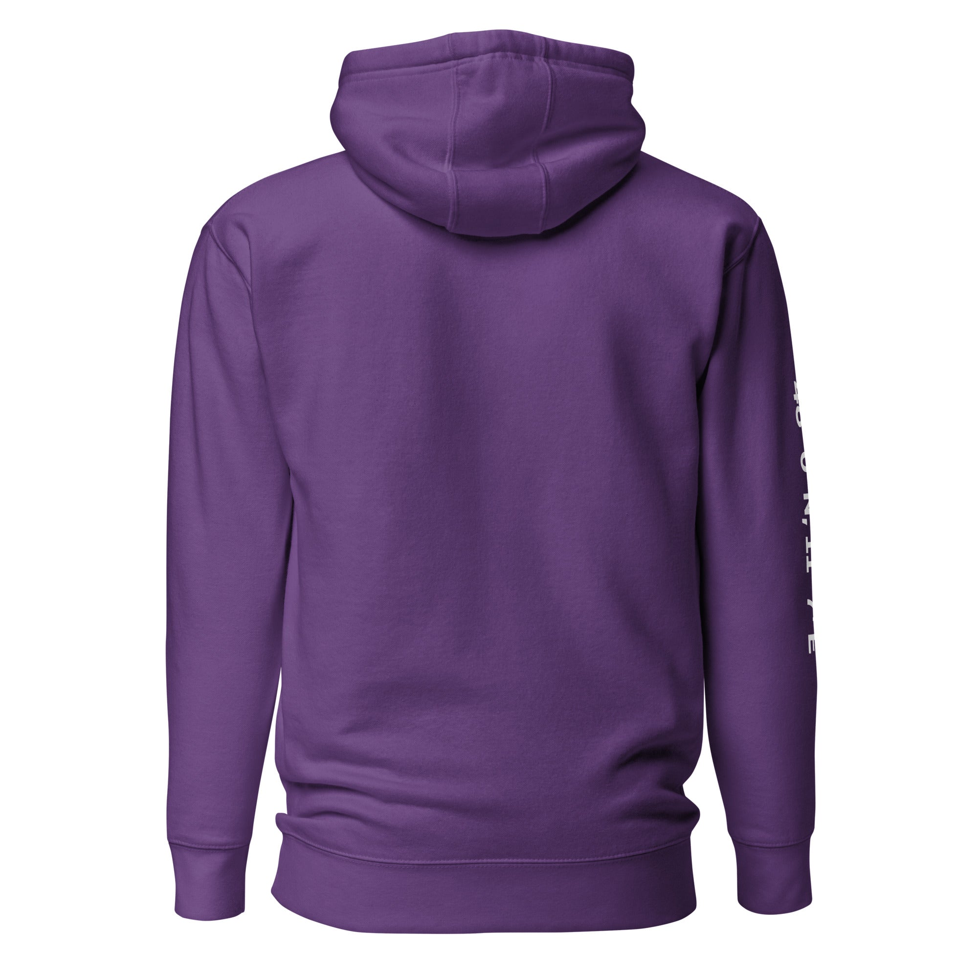 Ammersee Hoodie Unisex Lila Best Vibes Only – Rückansicht inspiriert vom Ammersee, Ammersoul Design