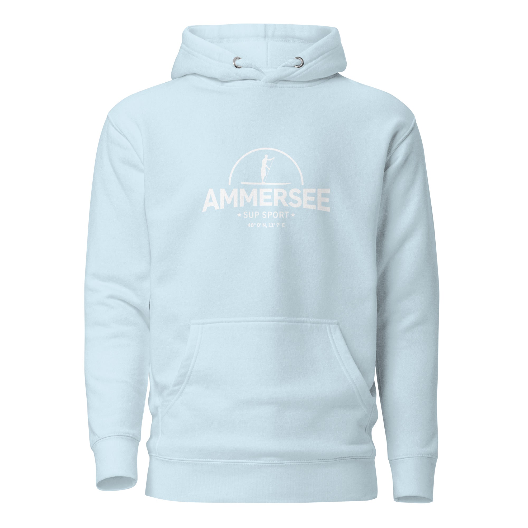 SUP Ammersee Herren Hoodie – Inspiriert vom Stand-Up-Paddling & SUP Boarden am Ammersee. Nachhaltig & perfekt für SUP