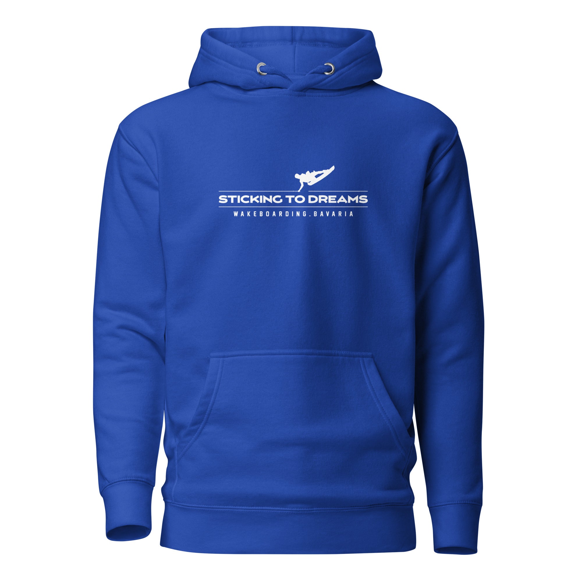 Wakeboarden Hoodie Unisex – Sticking to Dreams Wakeboarding inspiriert vom Wakeboarden am Ammersee, Starnberger See, Wörthsee