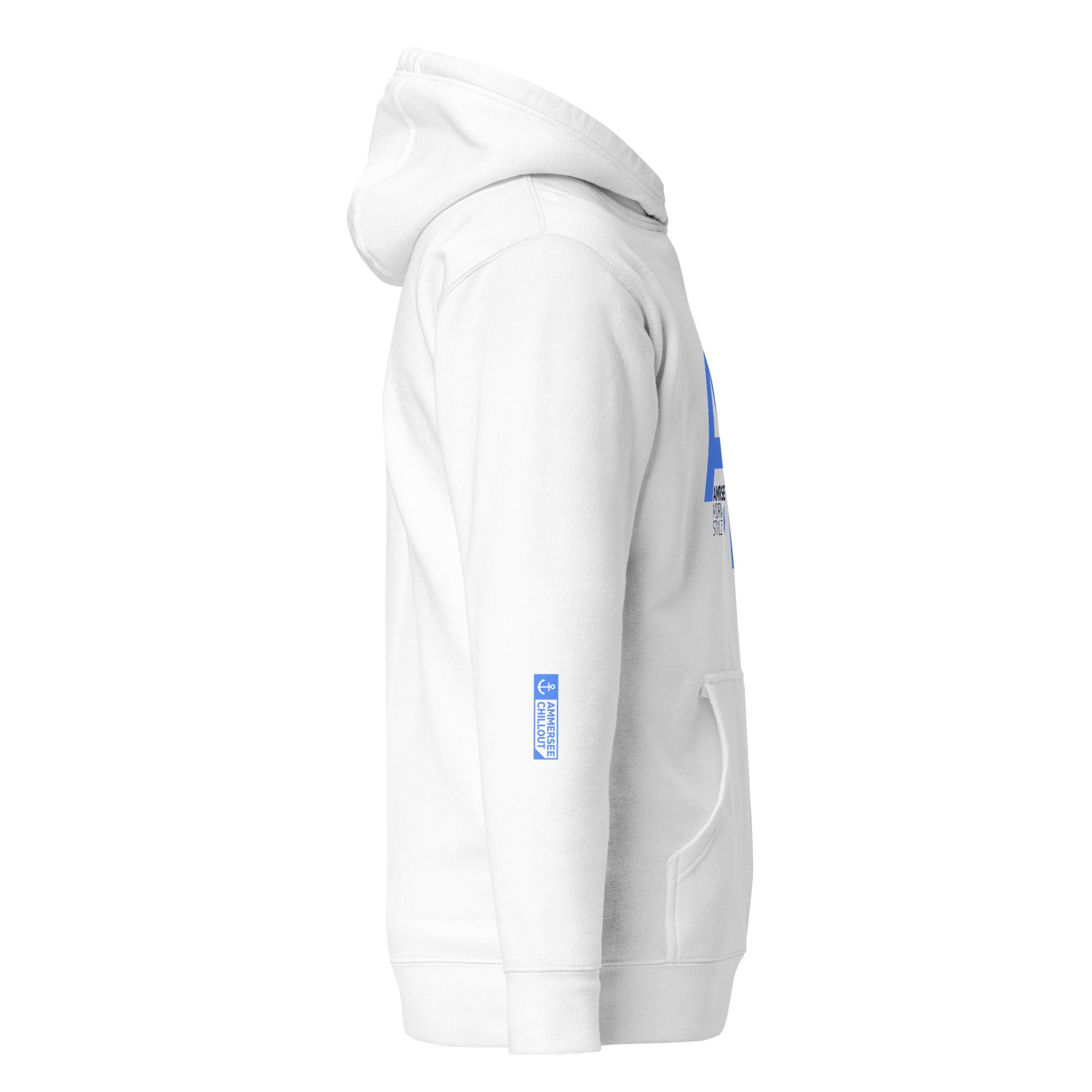 Modern Styles Hoodie Unisex Big A Weiß – nachhaltige Kleidung Unisex inspiriert von Starnberg & Tutzing am Starnberger See
