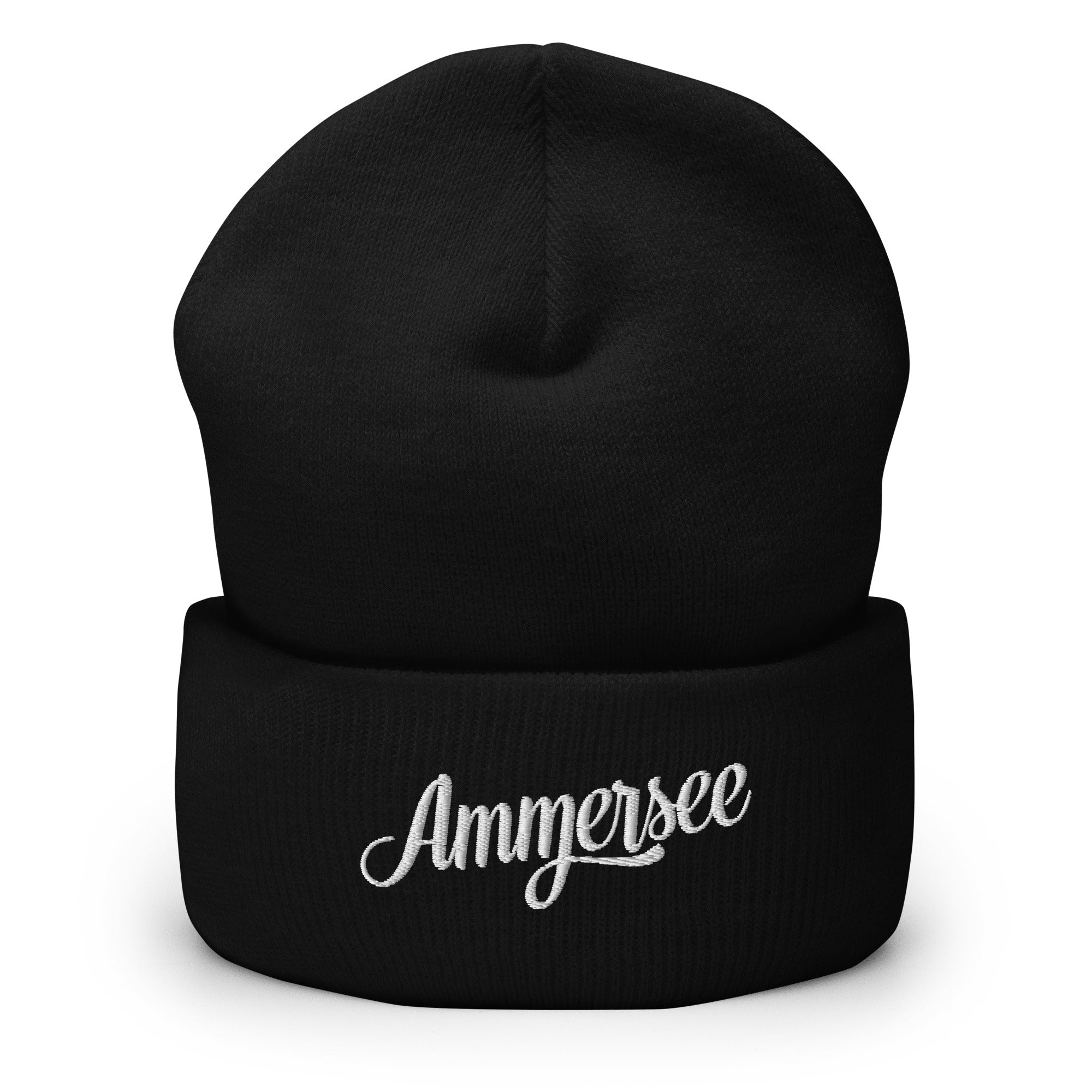 Ammersee Mütze & Beanie Schwarz – warme Ammersee Mütze inspiriert vom  Ammersee Modelabel nahe Dießen, Riederau & Andechs