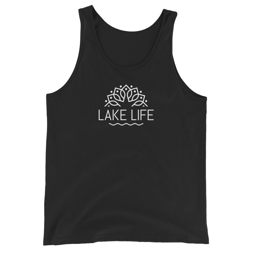 Ammersoul Lake Life Tank Top Unisex Schwarz – nachhaltige Streetwear inspiriert vom Wörthsee & Weßlinger See im Fünfseenland