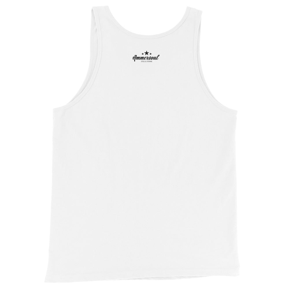 Ammersoul Lake Life Tank Top Unisex Weiß – sportliches Shirt inspiriert vom Starnberger See nahe München & Augsburg