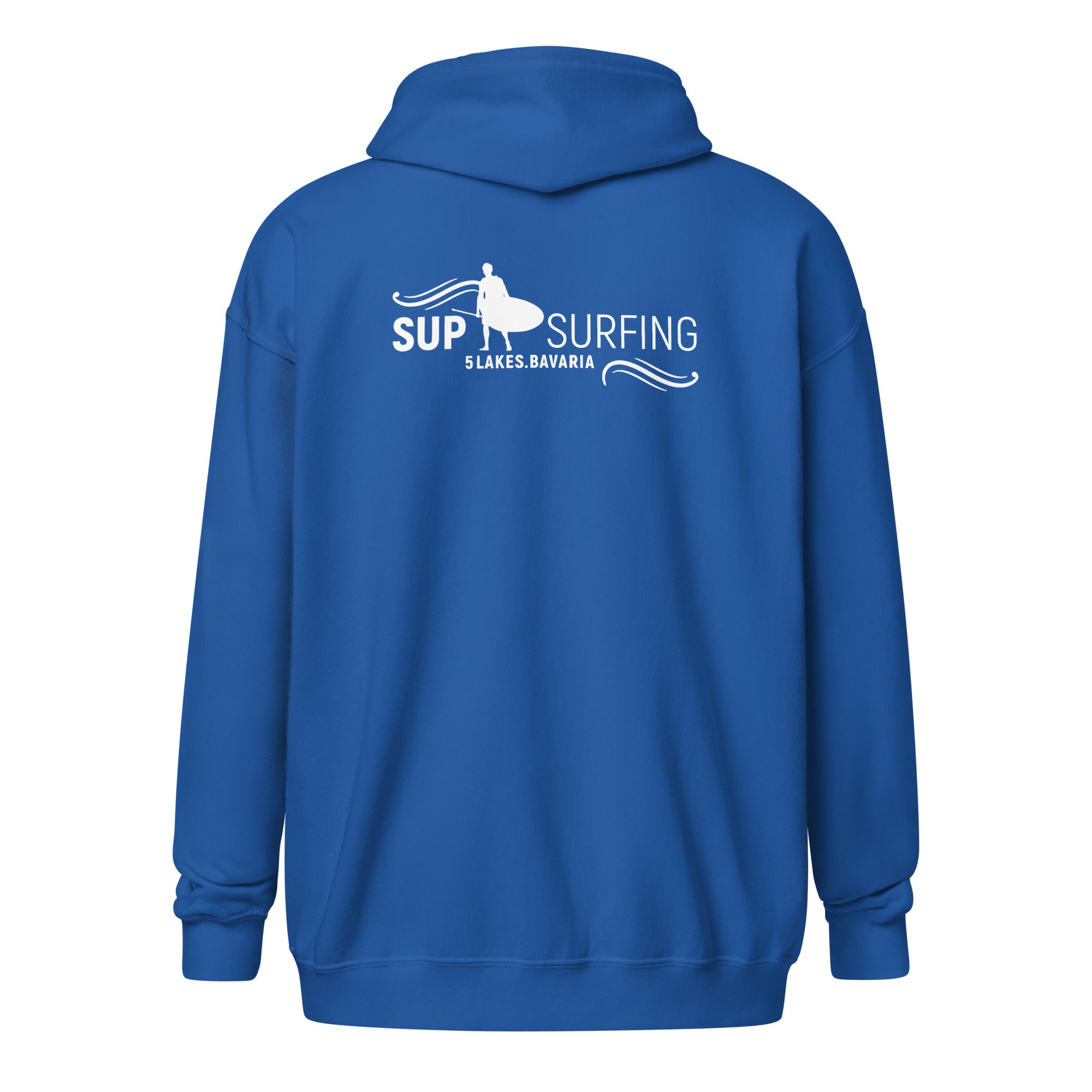 SUP Boarden Zipper Hoodie Unisex – Fünfseenland inspiriert vom SUP am Ammersee, Starnberger See, Wörthsee, Pilsensee, Weßling