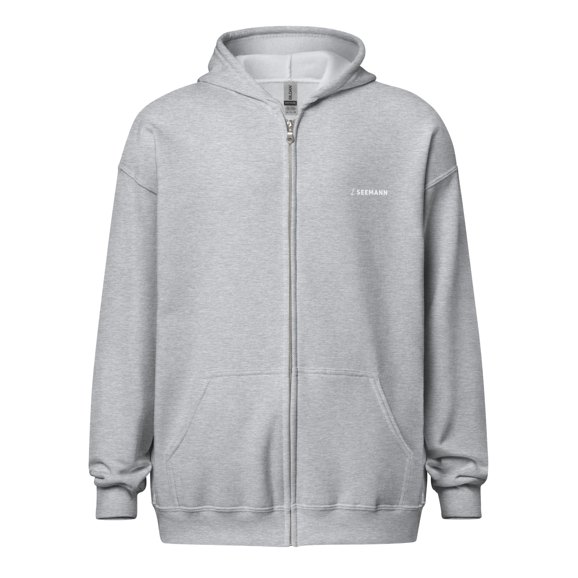 Seemann Zipper Hoodie Herren Grau – nachhaltige Streetwear inspiriert von Ammersee & Herrsching nahe München
