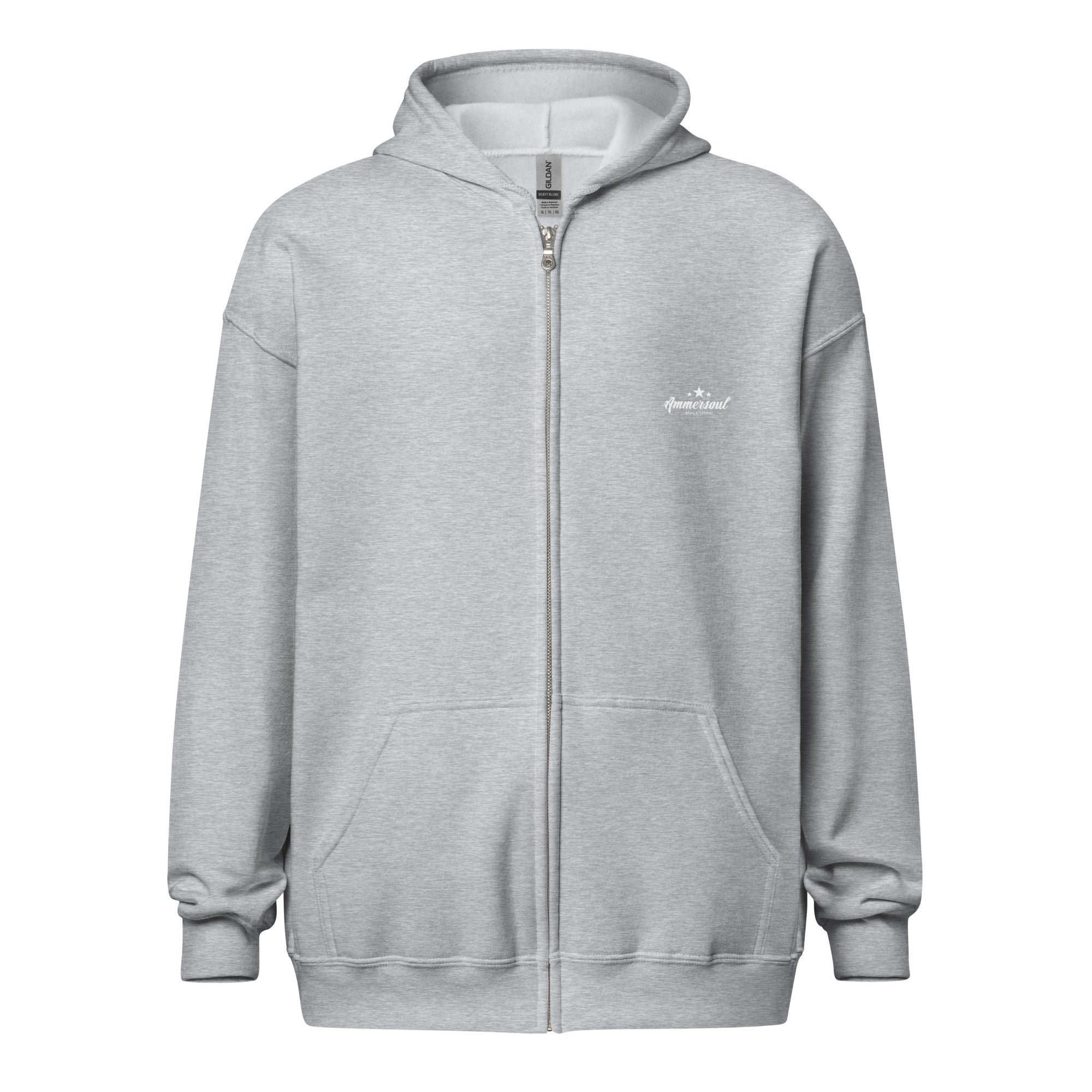 Souler Zipper Hoodie Unisex Grau – nachhaltige See Kleidung inspiriert vom Pilsensee & Weßlinger See im Fünfseenland