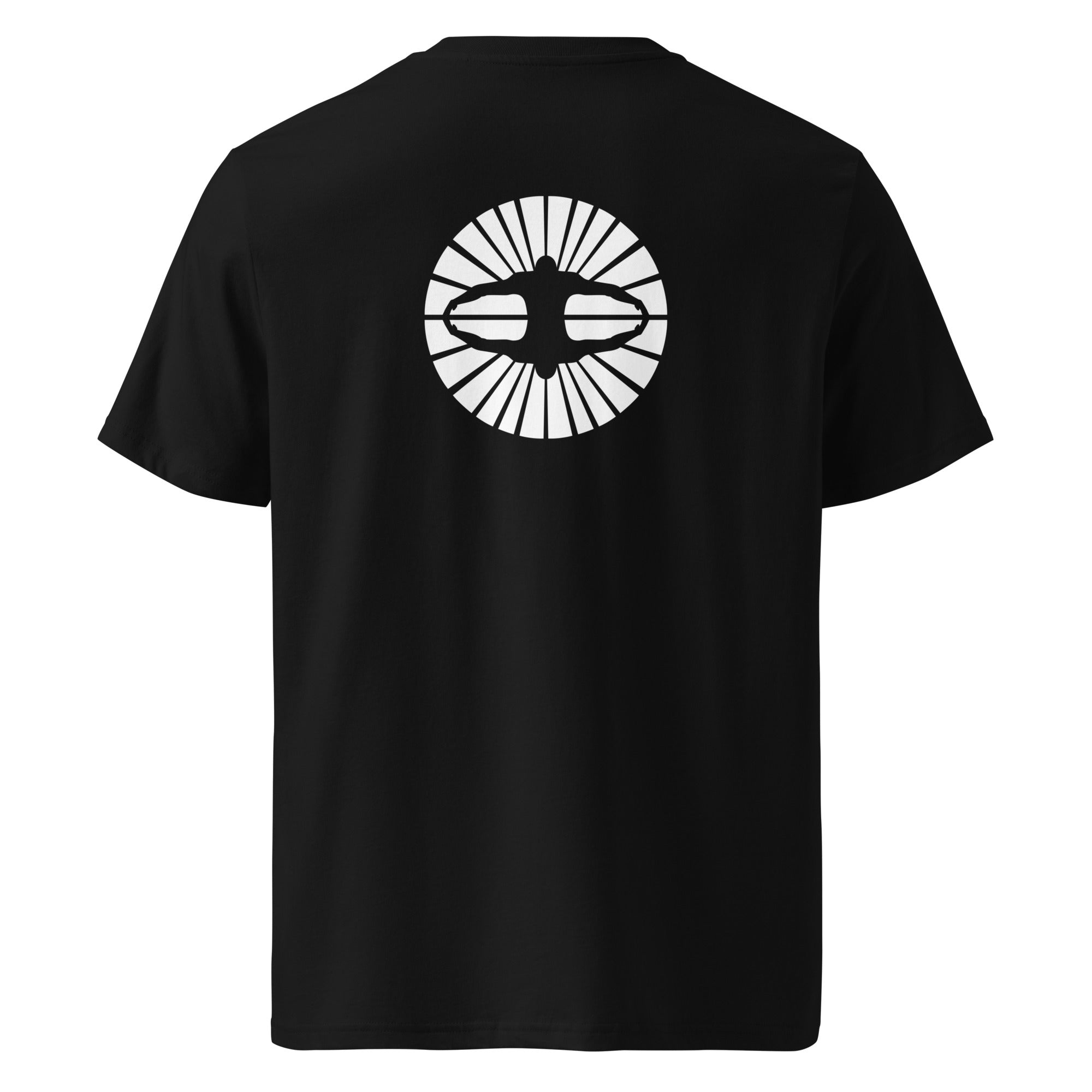 Schwimmen T-Shirt Unisex Schwarz Frontansicht – inspiriert vom Ammersee & Starnberger See, nachhaltige Mode im Fünfseenland