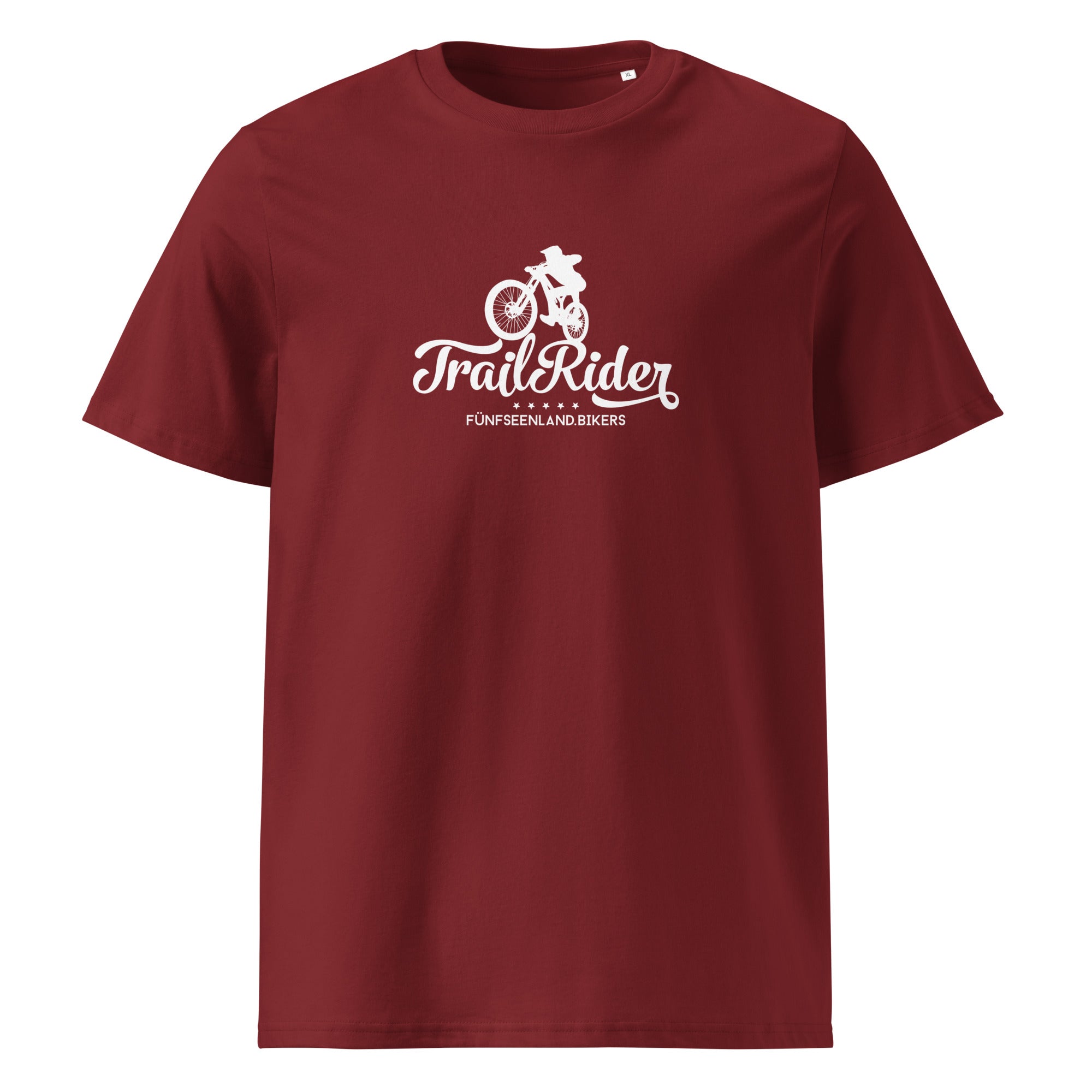 Mountainbike T-Shirt Unisex – Trail Rider, inspiriert von Bike, E-Bike, Rad und Fahrrad Touren am Ammersee, Starnberger See