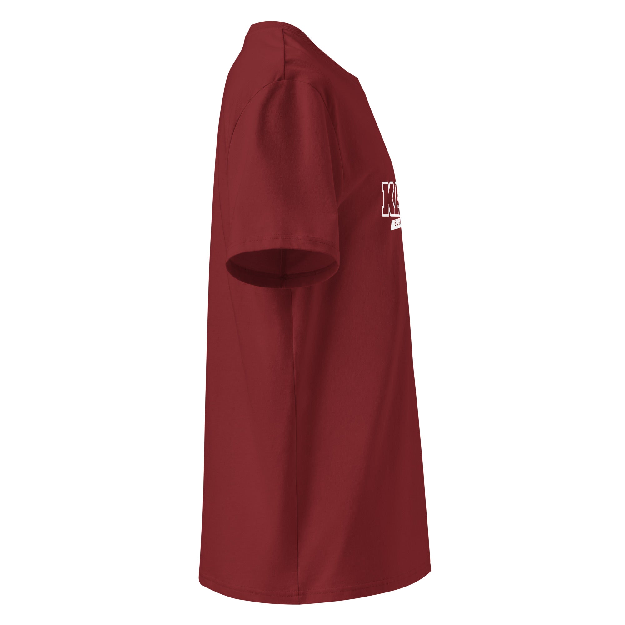 Kayak T-Shirt Unisex Rot – Kayak T-Shirt nachhaltig produziert, inspiriert von Pilsensee und Dießen am Ammersee im Fünfseenland