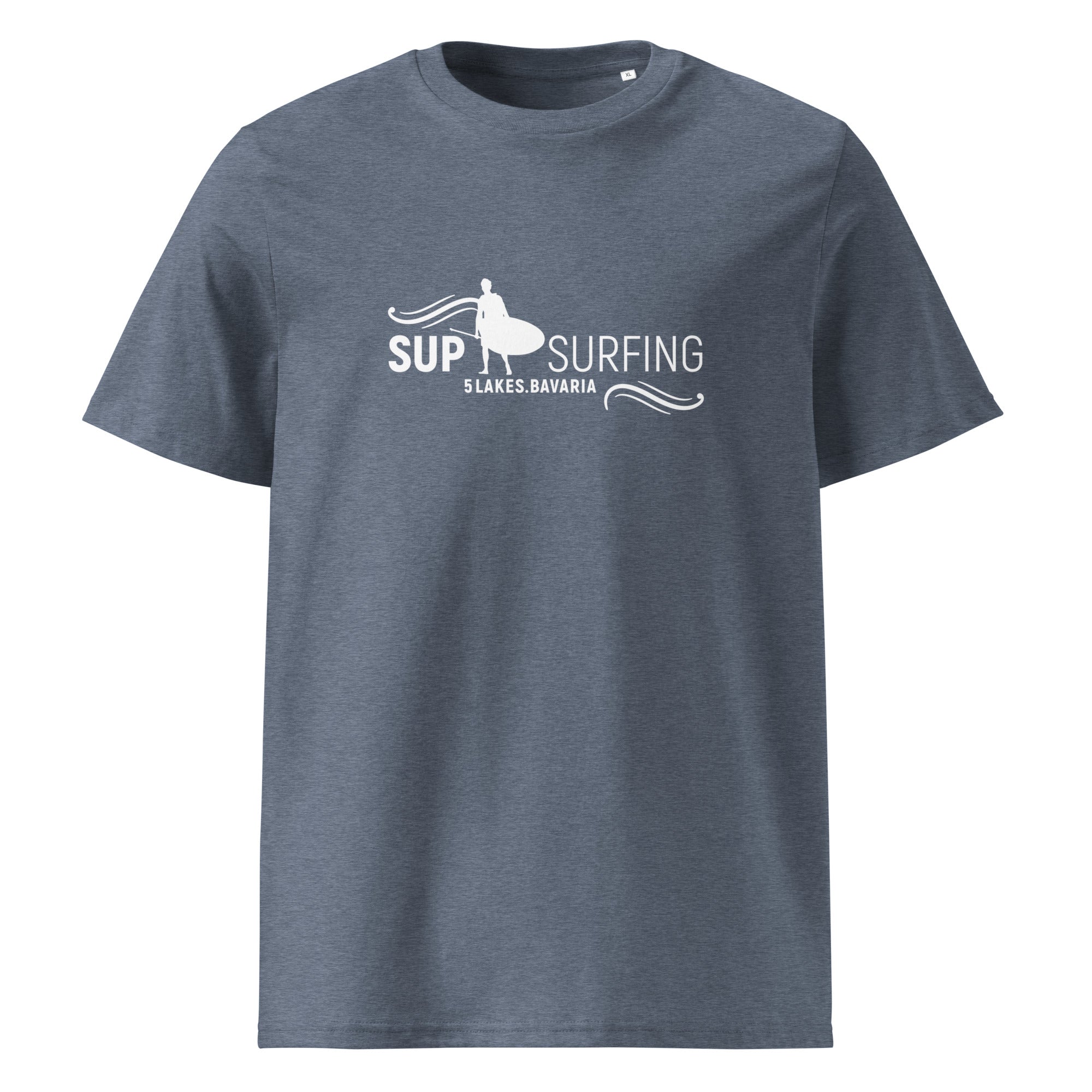 SUP Surfing T-Shirt Unisex, Front, Stand-Up-Paddle Boarden inspiriert vom SUP Boarden in München und am Starnberger See